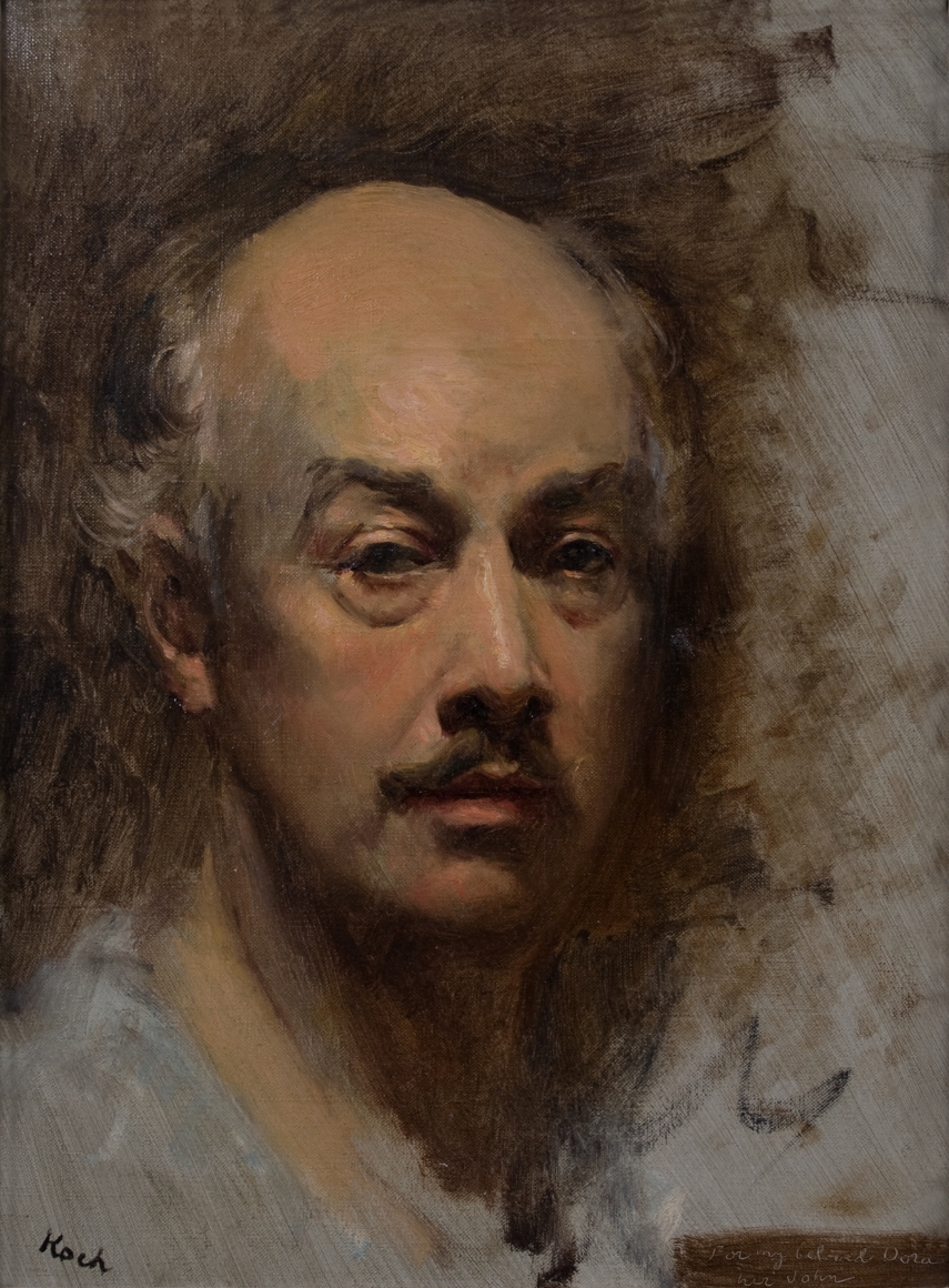 John Koch, Self-Portrait, circa 1968, oil on canvas, 16 x 12 inches