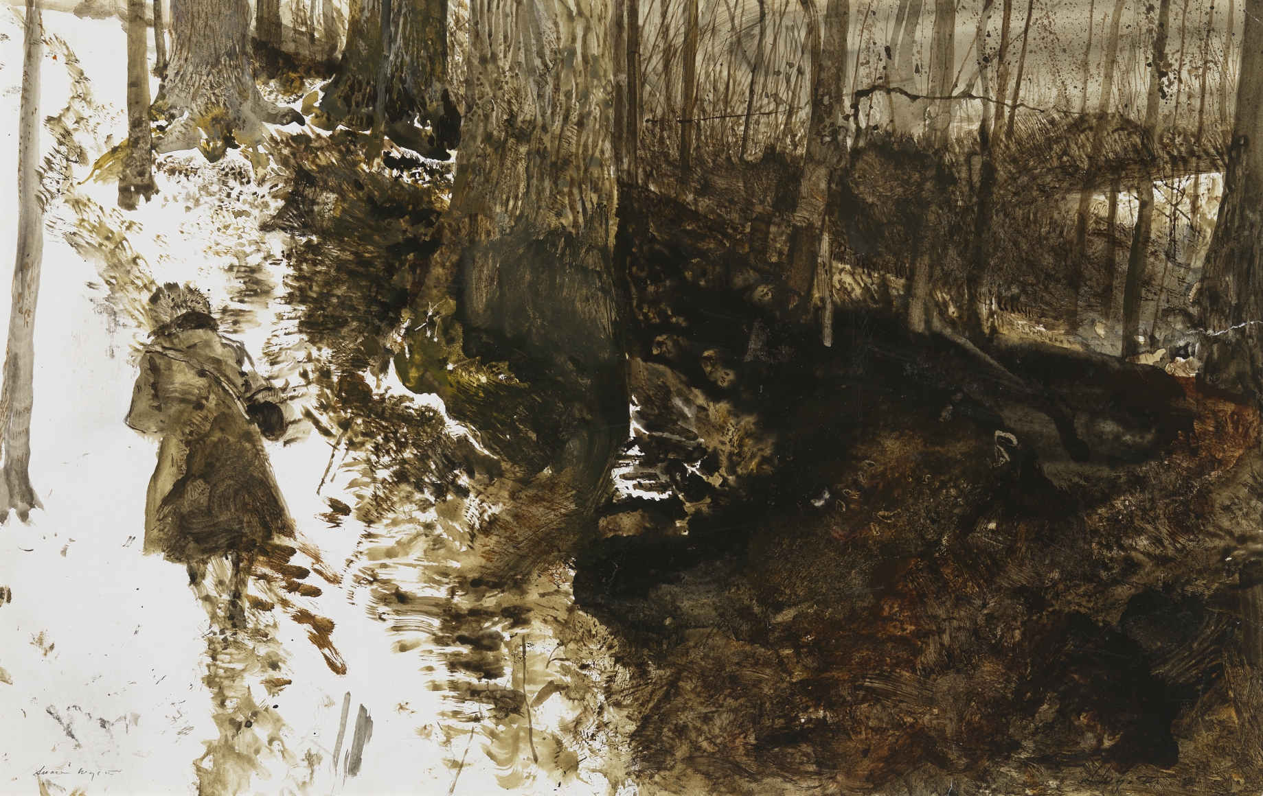 Untitled, 1972 watercolor on paper 13 5/8 x 21 3/4 inches