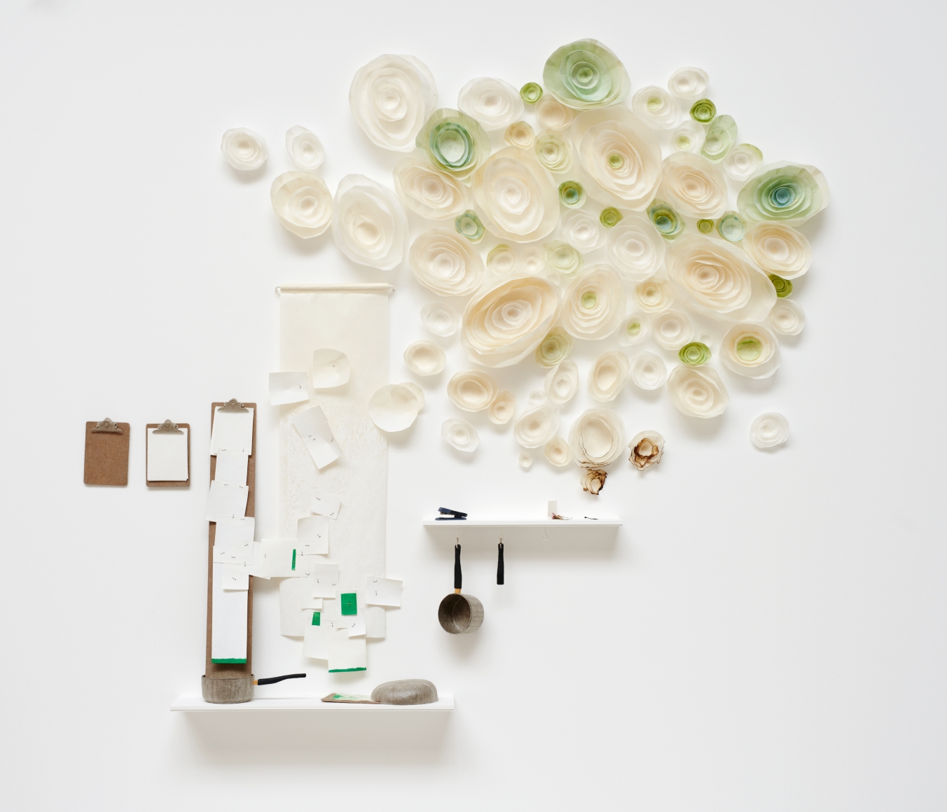 cybele young, Part of the Plan, 2015, Japanese paper construction, 29 x 33 x 2 1/2 inches