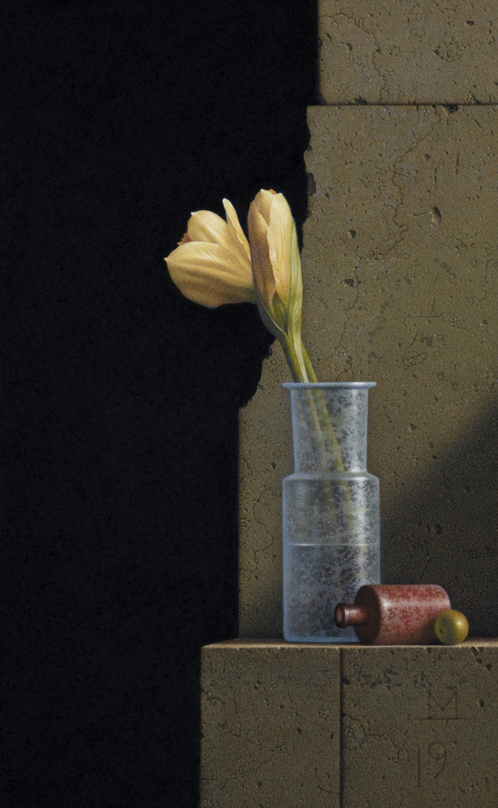 G. Daniel Massad, Daffs, 2019, pastel on paper, 10 ½ X 6 ½ inches