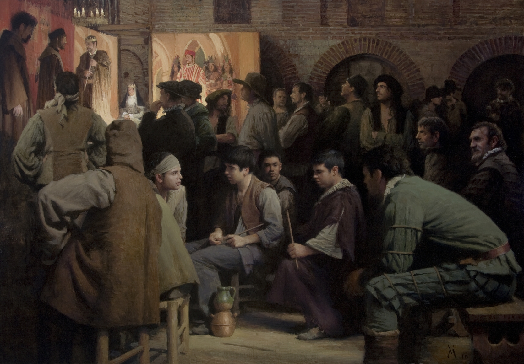 guillermo munoz vera, The New World from Lope, 2010, oil on canvas on panel, 55 1/8 x 78 3/4 inches
