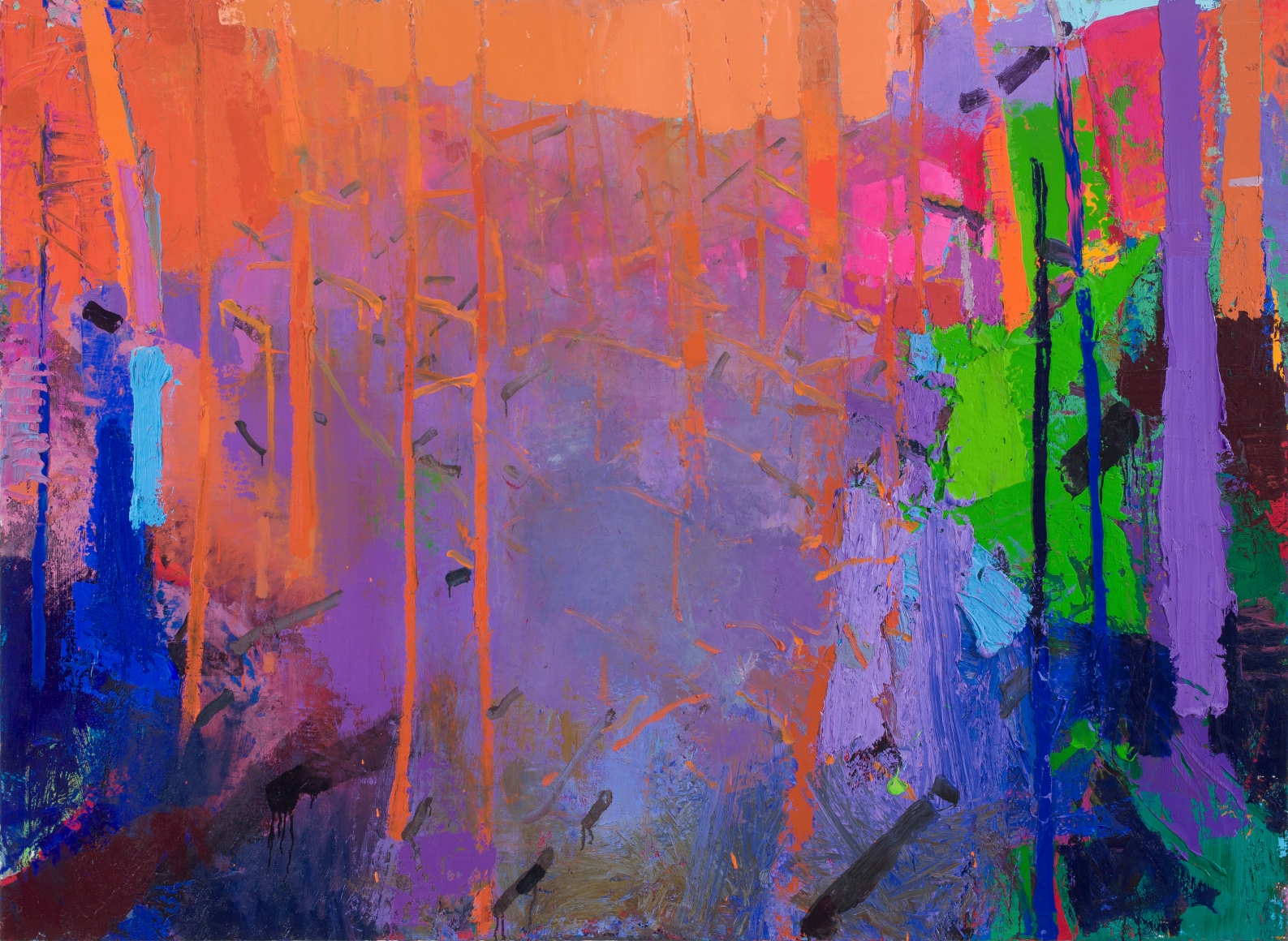 Brian Rutenberg, Yoke, 2017, oil on linen, 60 x 82 inches