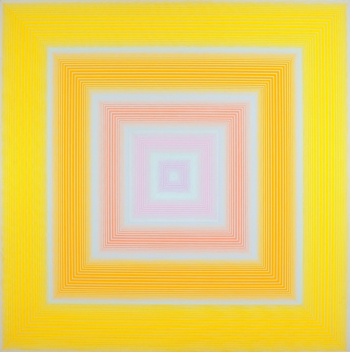 Richard Anuszkiewicz, Soft Yellow, 1972, oil on canvas, 72 x 72 inches