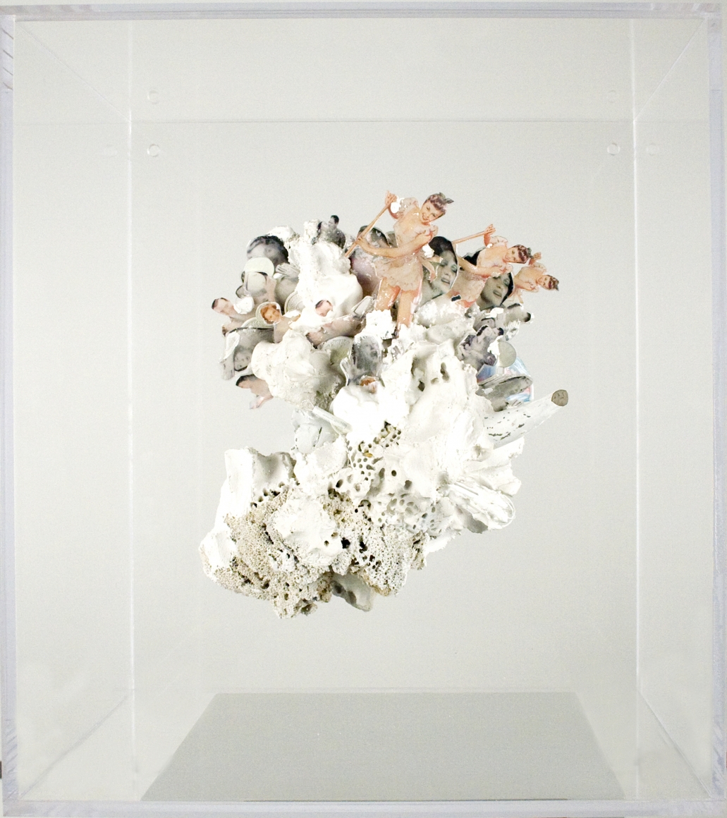 Amélie Chabannes, Gender, Madonnas and Whores #1 , 2011, mixed media on Plexiglas box 17 1/2 x 13 1/2 x 19 1/2 inches