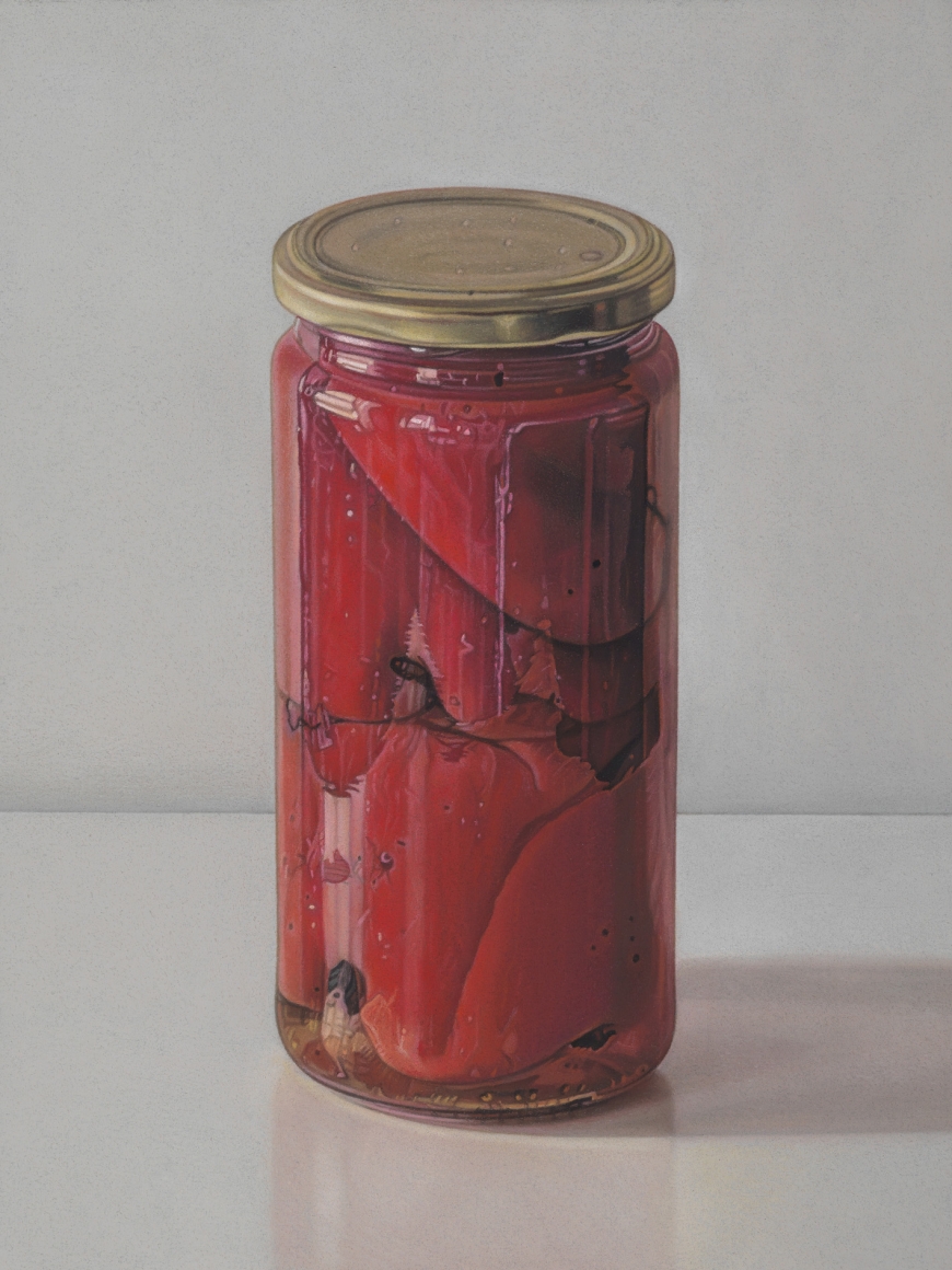 jane lund, Peppers, 2013, pastel on paper, 8 1/2 x 11 1/8 inches