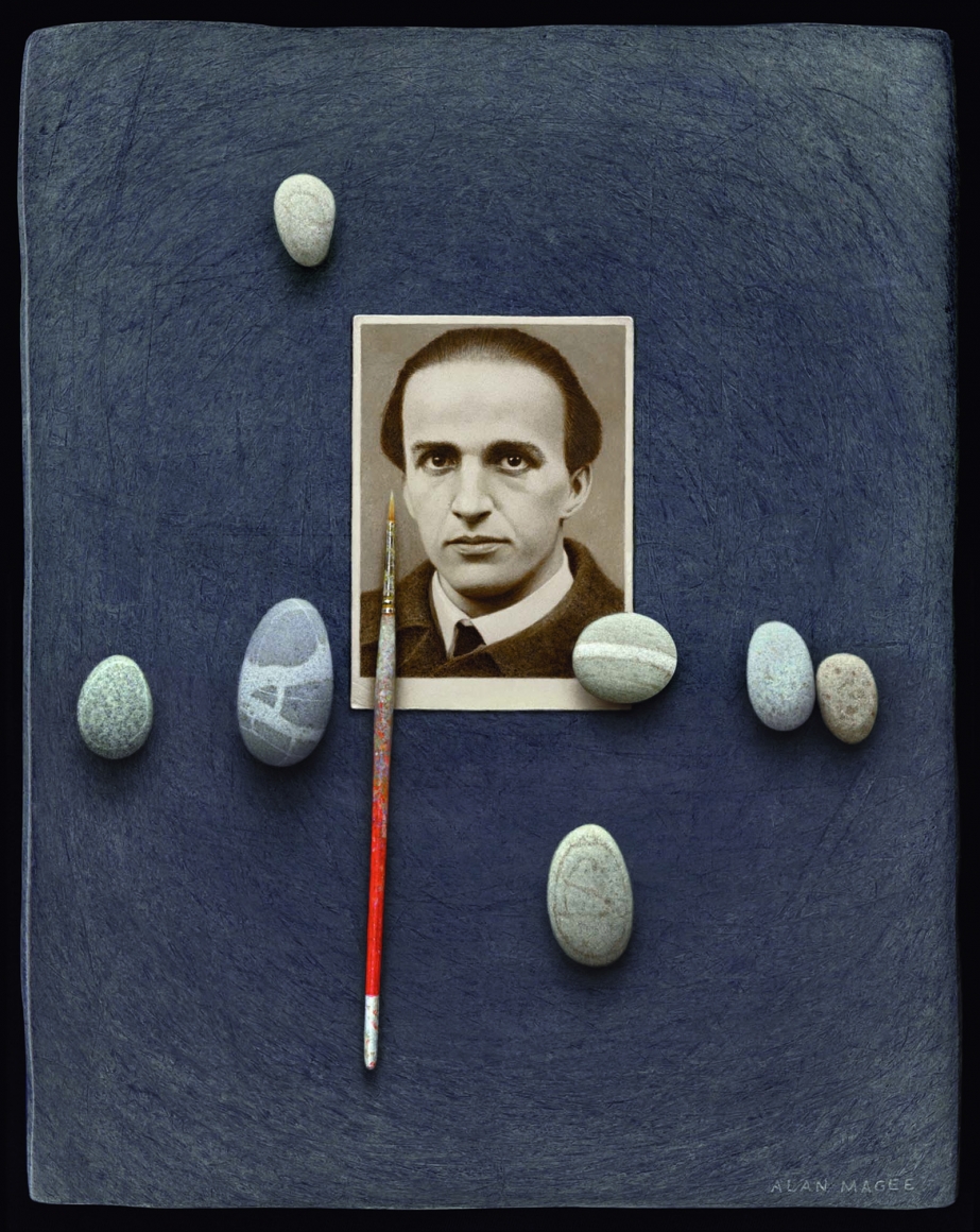 Alan Magee, Herr Friedrich, 2010, acrylic on panel, 14 x 11 inches