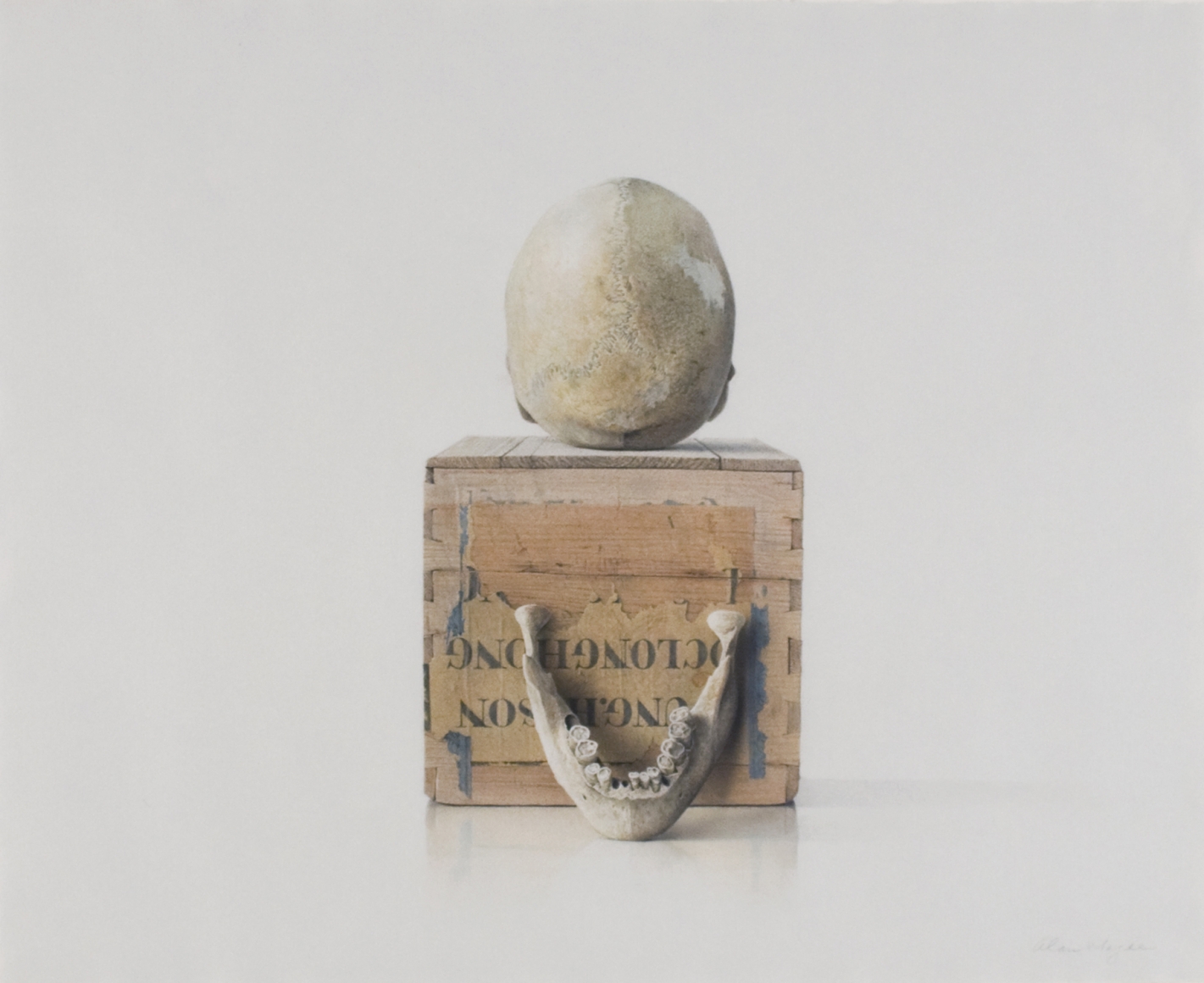 alan magee, The Tea Box, 1982, watercolor and colored pencil on paper, 18 x 22 inches