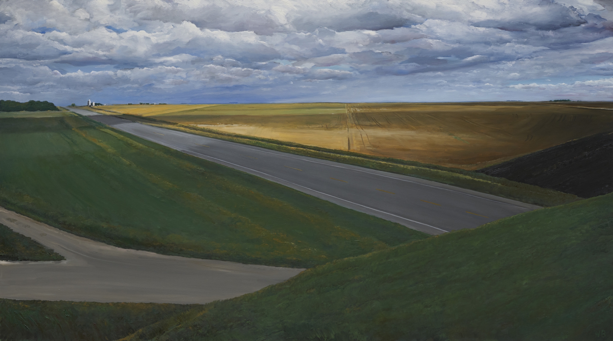 William Beckman, Montana, 2020, oil on canvas, 58 x 104 inches