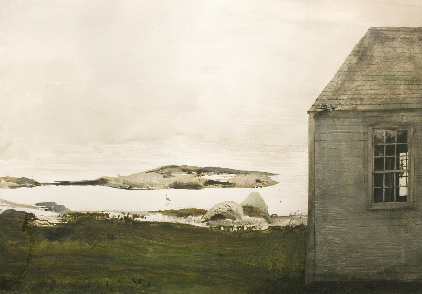 Andrew Wyeth, Sea Level, 1982, watercolor on paper, 28 3/4 x 42 inches