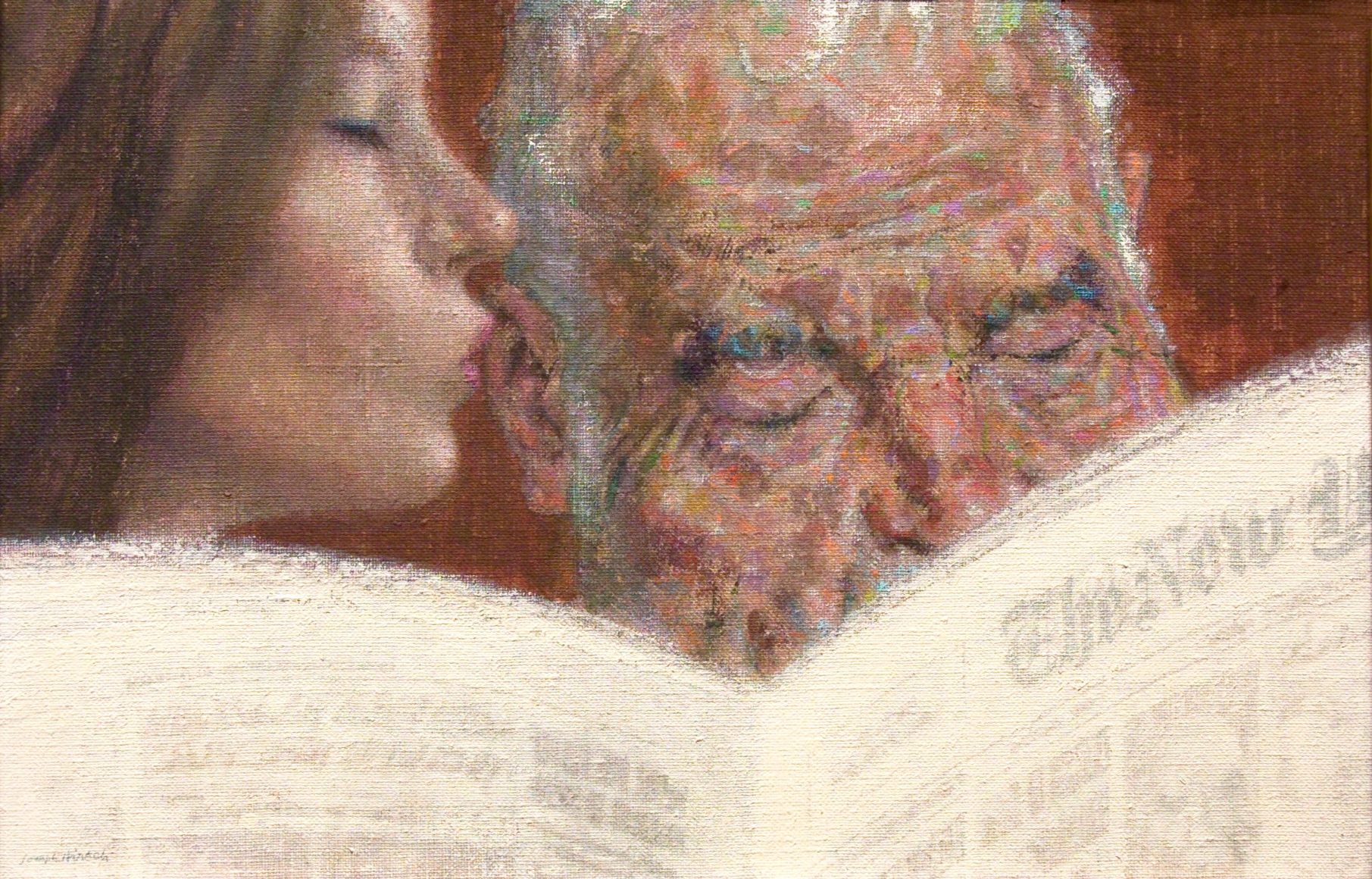 Joseph Hirsch, Soybeans Unchanged, 1972, oil on canvas, 10 x 15 inches