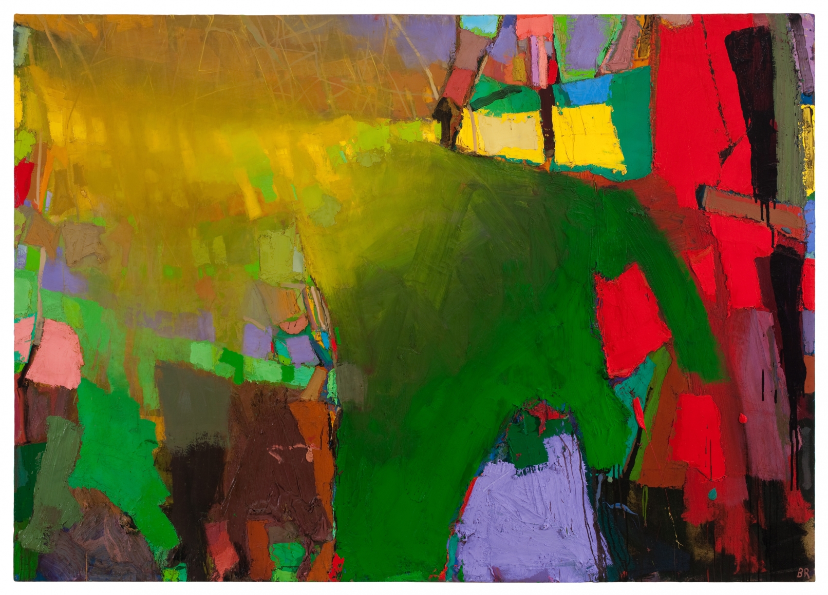 Brian Rutenberg Lemon Tide (SOLD), 2009-10, oil on linen, 56 x 79 inches