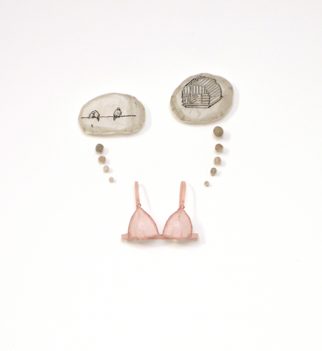 Cybèle, Young I Had Another Thought, 2008, Japanese paper construction with copperplate etching, 14 3/4 x 13 3/8 x 2 1/8 inches