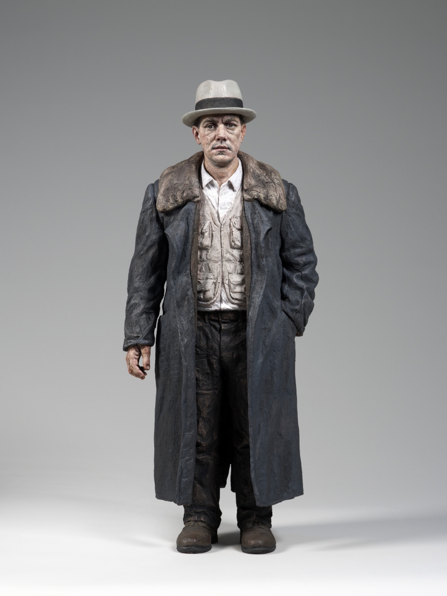 Sean Henry, The Way It Is, 2012, bronze, oil paint, 32 x 13 x 5 inches, Edition 3/6