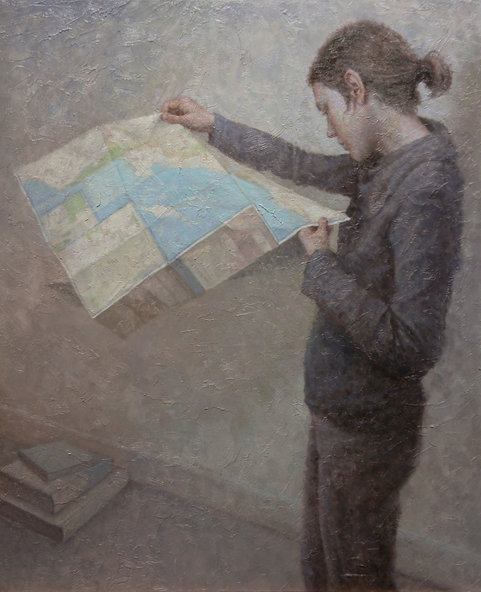 michele fenniak, Coastline, 2006, oil on panel, 22 x 18 inches