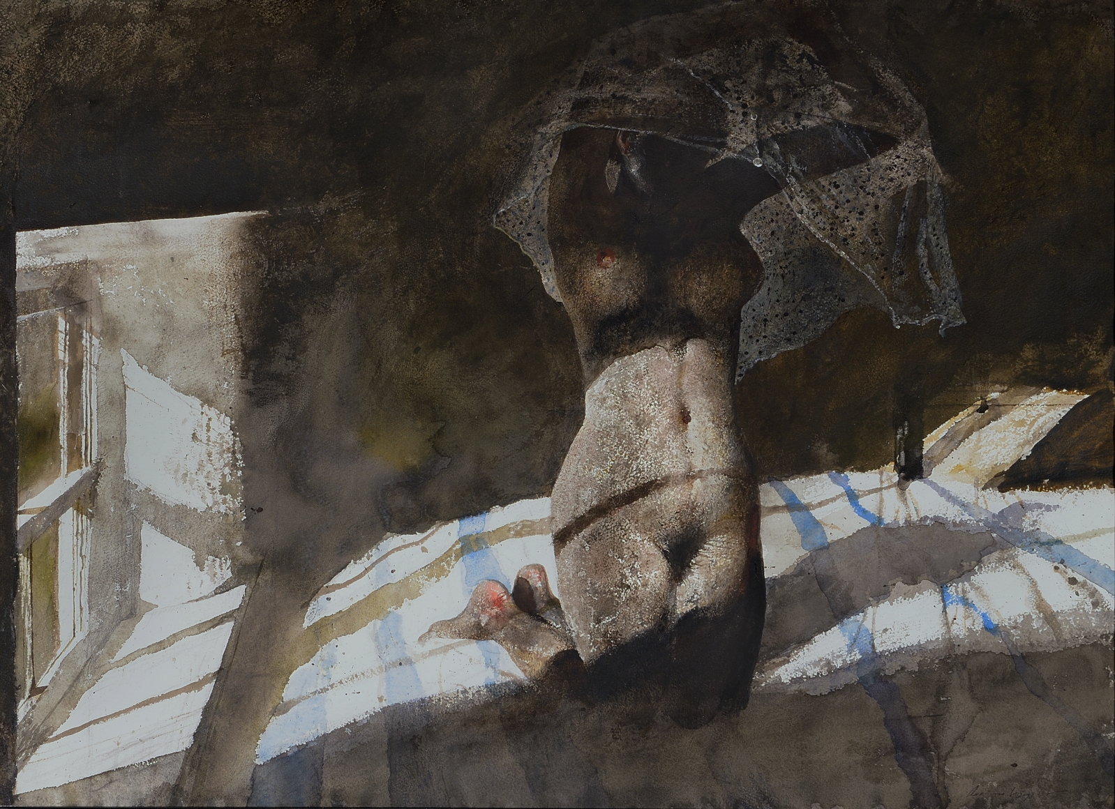 Andrew Wyeth, Winfields, 1977 watercolor on paper 21 1/2 x 30 inches