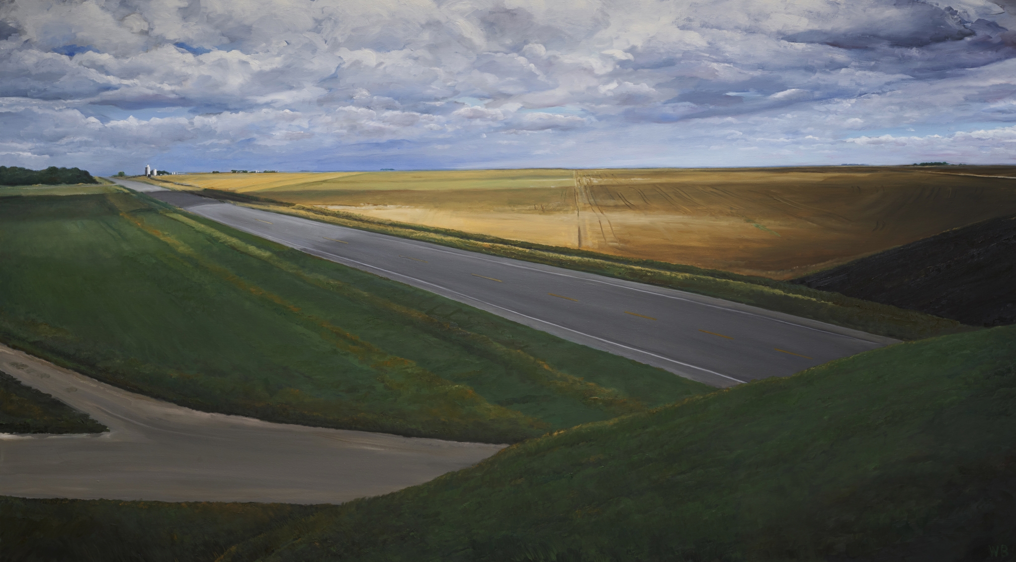William Beckman, Montana, 2020, oil on canvas, 58 x 104 inches