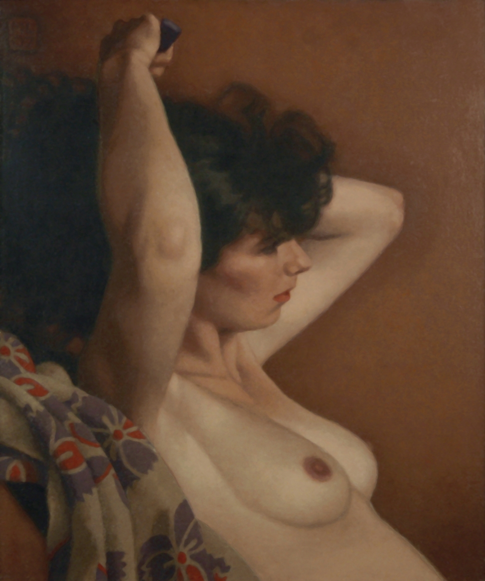 Michael Leonard, Cloud of Dark Hair, 2007, alkyd-oil on masonite, 19 x 16 inches