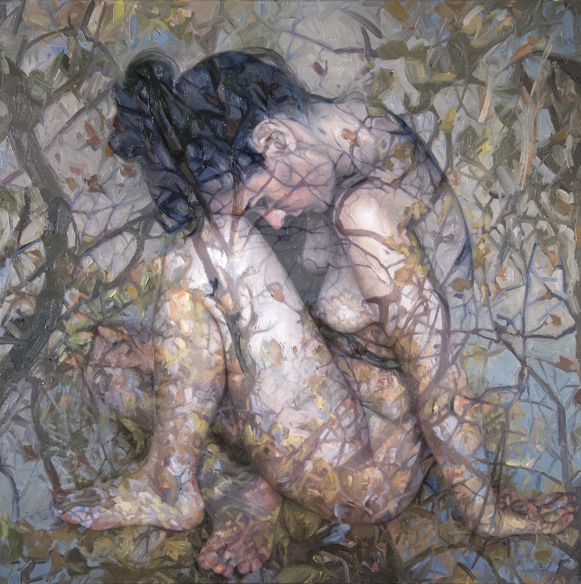 Alyssa Monks, Homecoming, 2018, oil on linen, 32 x 32 inches