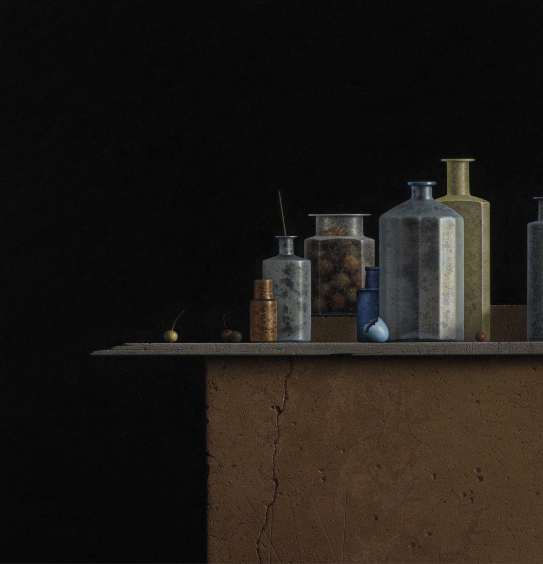 G. Daniel Massad, Phials, 2014, pastel on paper, 15 ½ X 15 inches