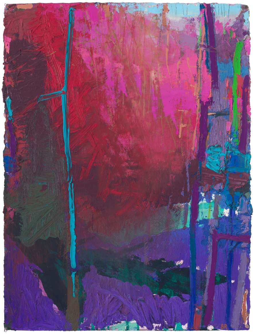 Brian Rutenberg, Finder, 2018, oil on paper, 30 x 22 1/2 inches