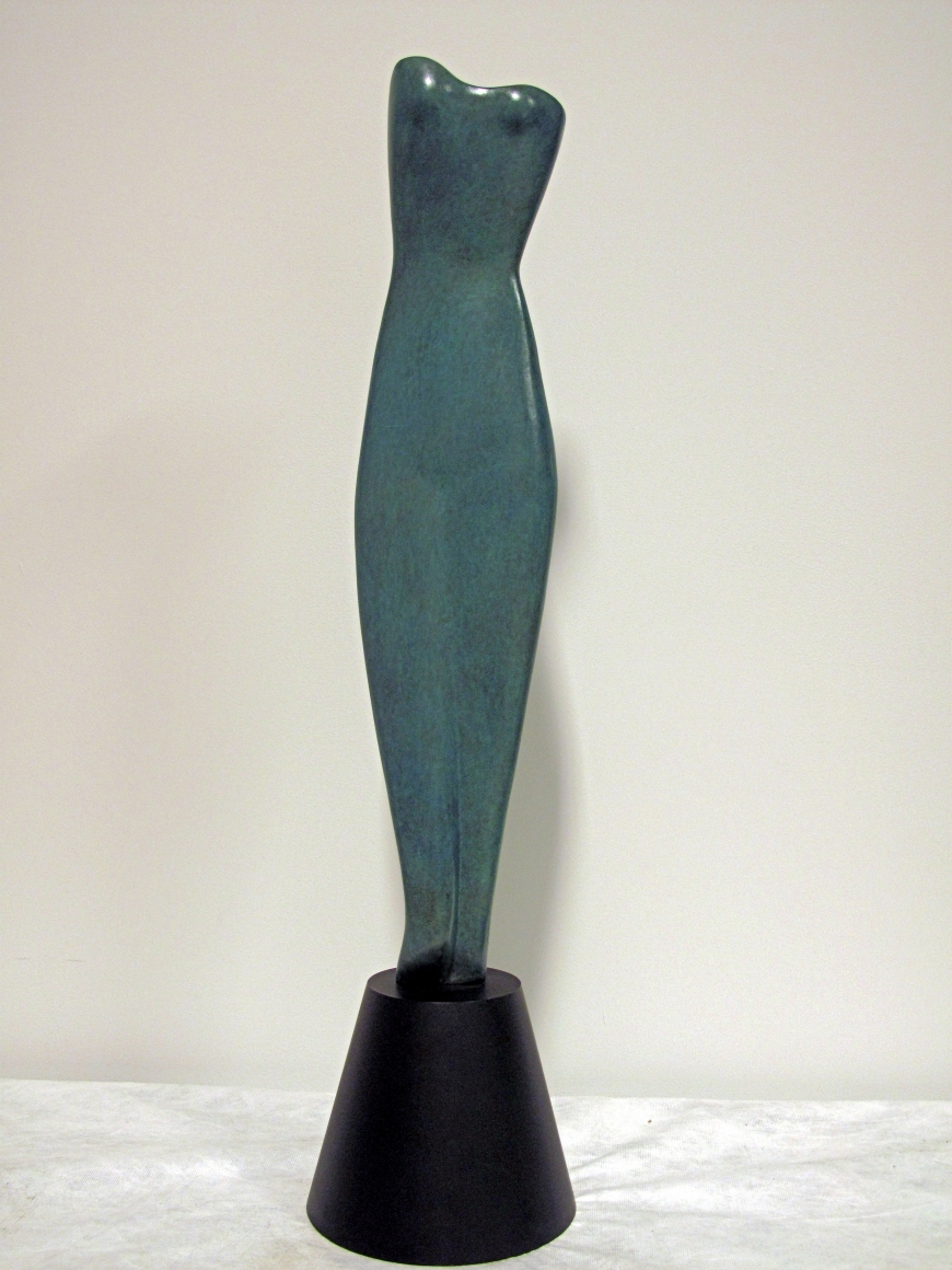 Alexander Archipenko, Hollywood Torso, 1936, bronze, 34 5/8 h x 8 1/4 x w 8 1/4 d inches, edition 6/6, lifetime cast, post humous finish, inscribed “Archipenko 1936 6/6”, Frances Archipenko Gray Collection