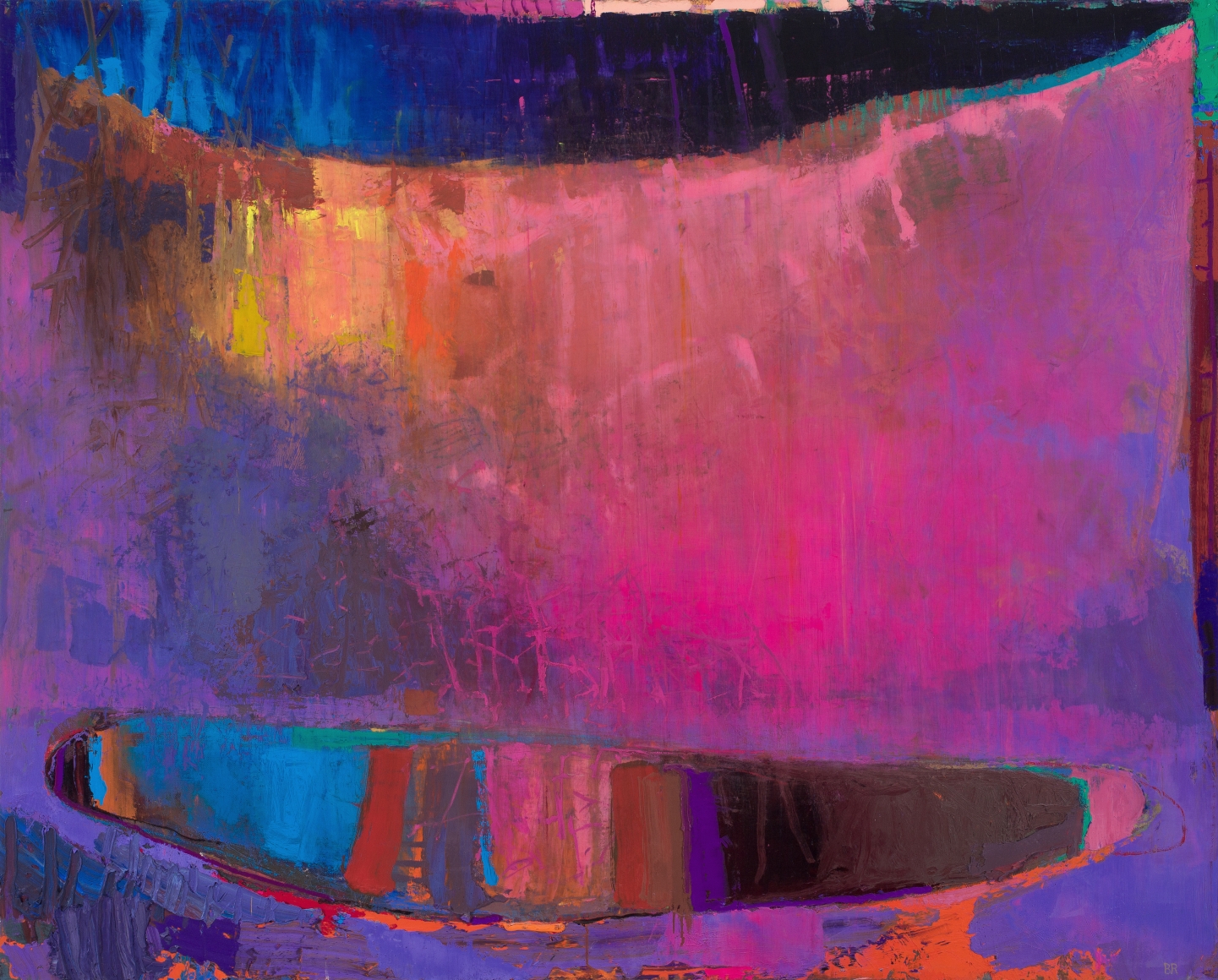 Brian Rutenberg, Clamdigger, 2019, oil on linen, 55 x 68 inches
