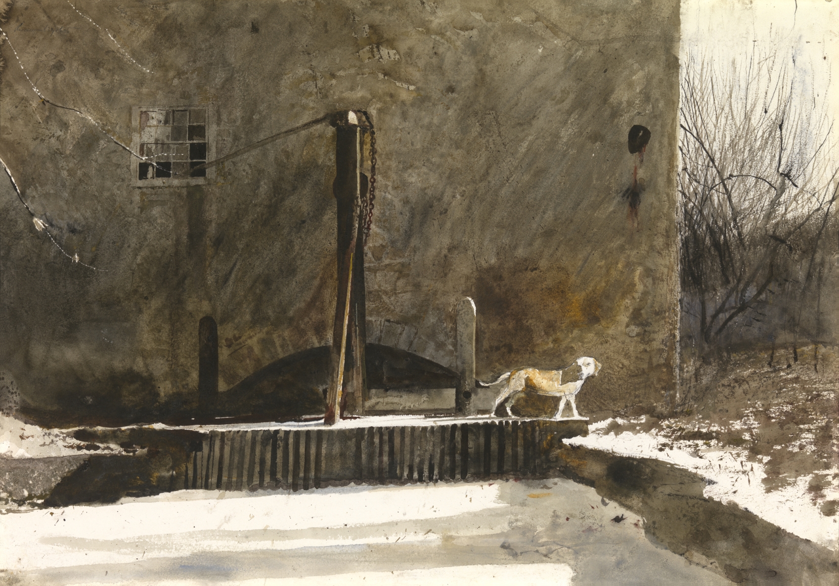 Andrew Wyeth, Frozen Race, 1969 watercolor on paper 20 1/4 x 29 1/4 inches