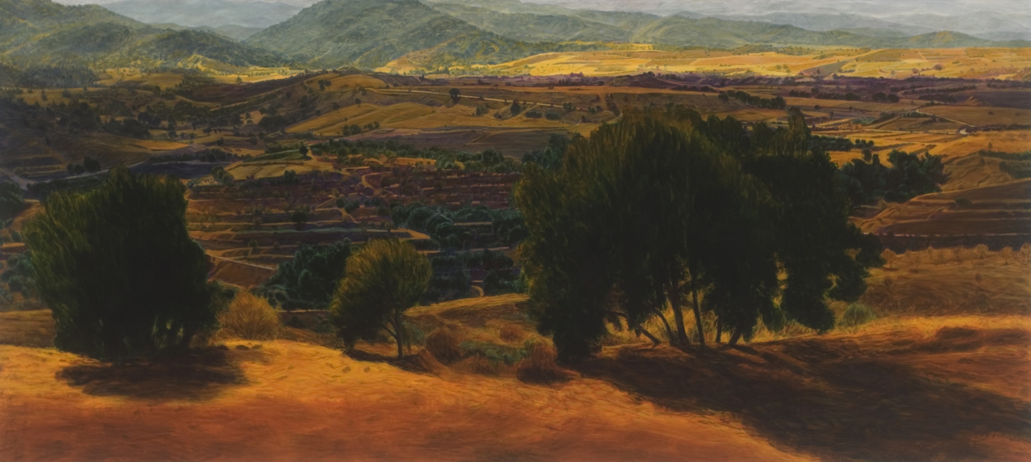 Peter Krausz, (No) Man's Land No. 6, 2008, secco, 36 x 80 inches