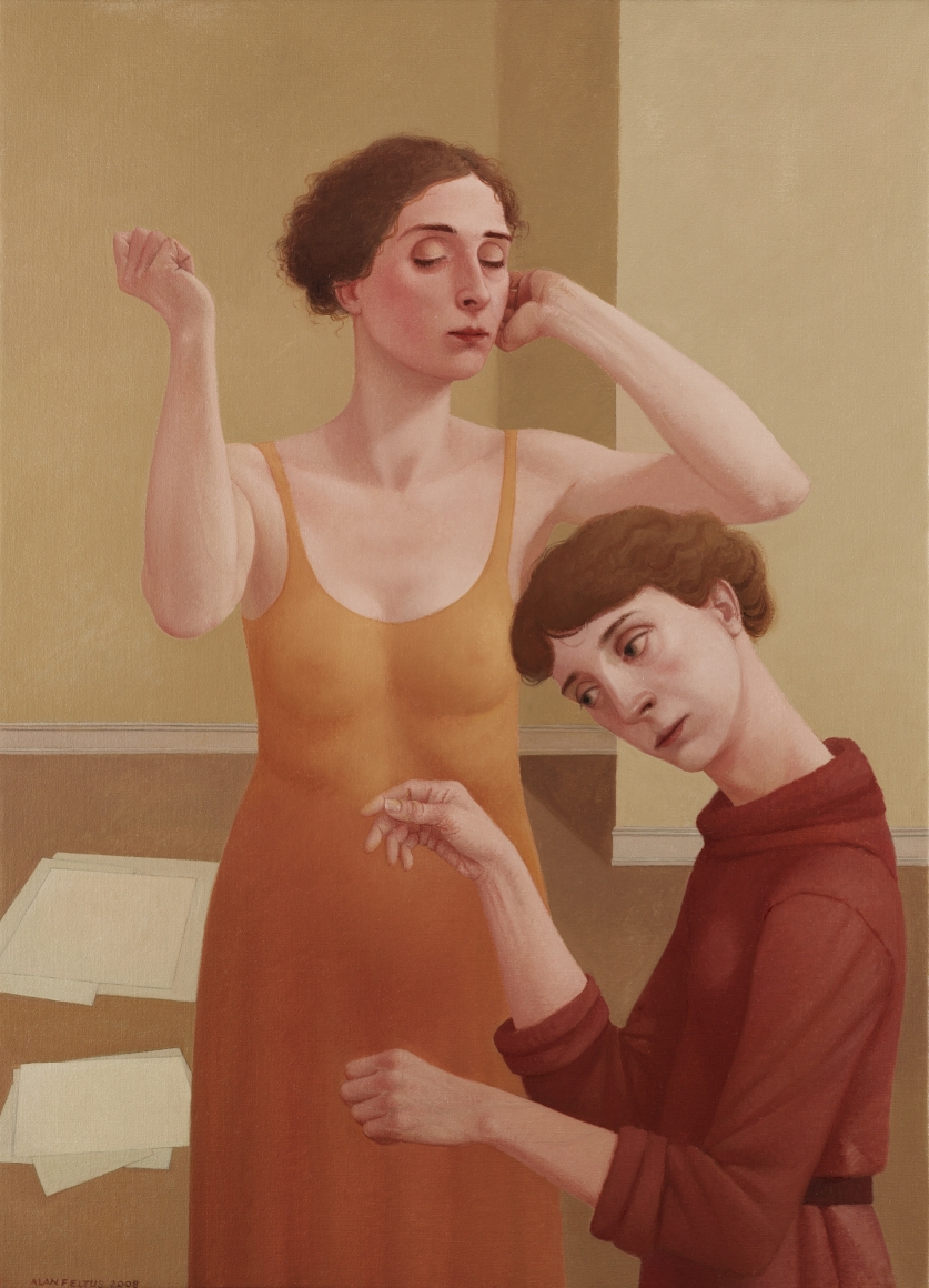 alan feltus, Puppeteer, 2008, oil on canvas, 43 1/4 x 31 1/2 inches