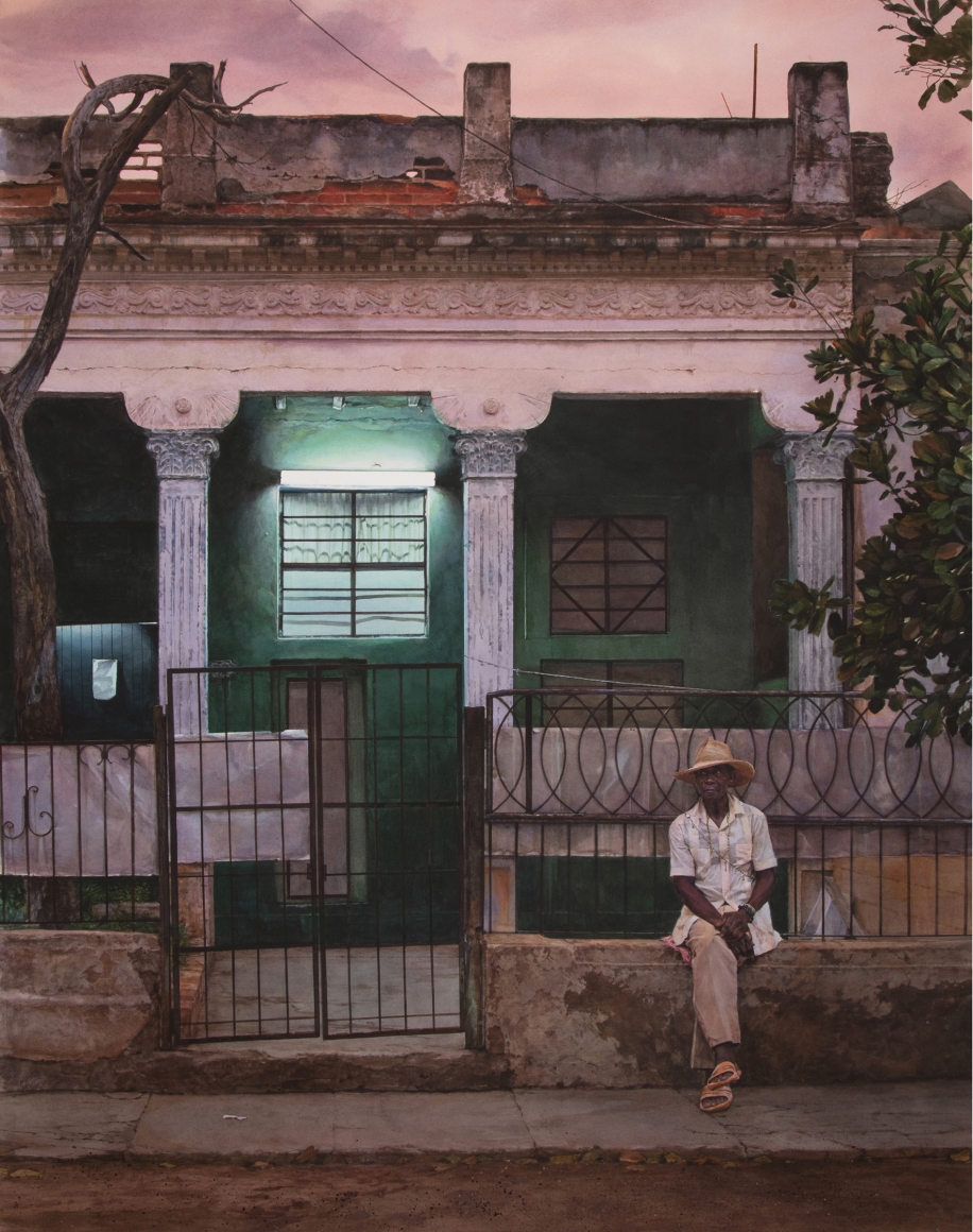 Rance Jones, Gecko, 2019 watercolor on paper, 38 x 30 inches
