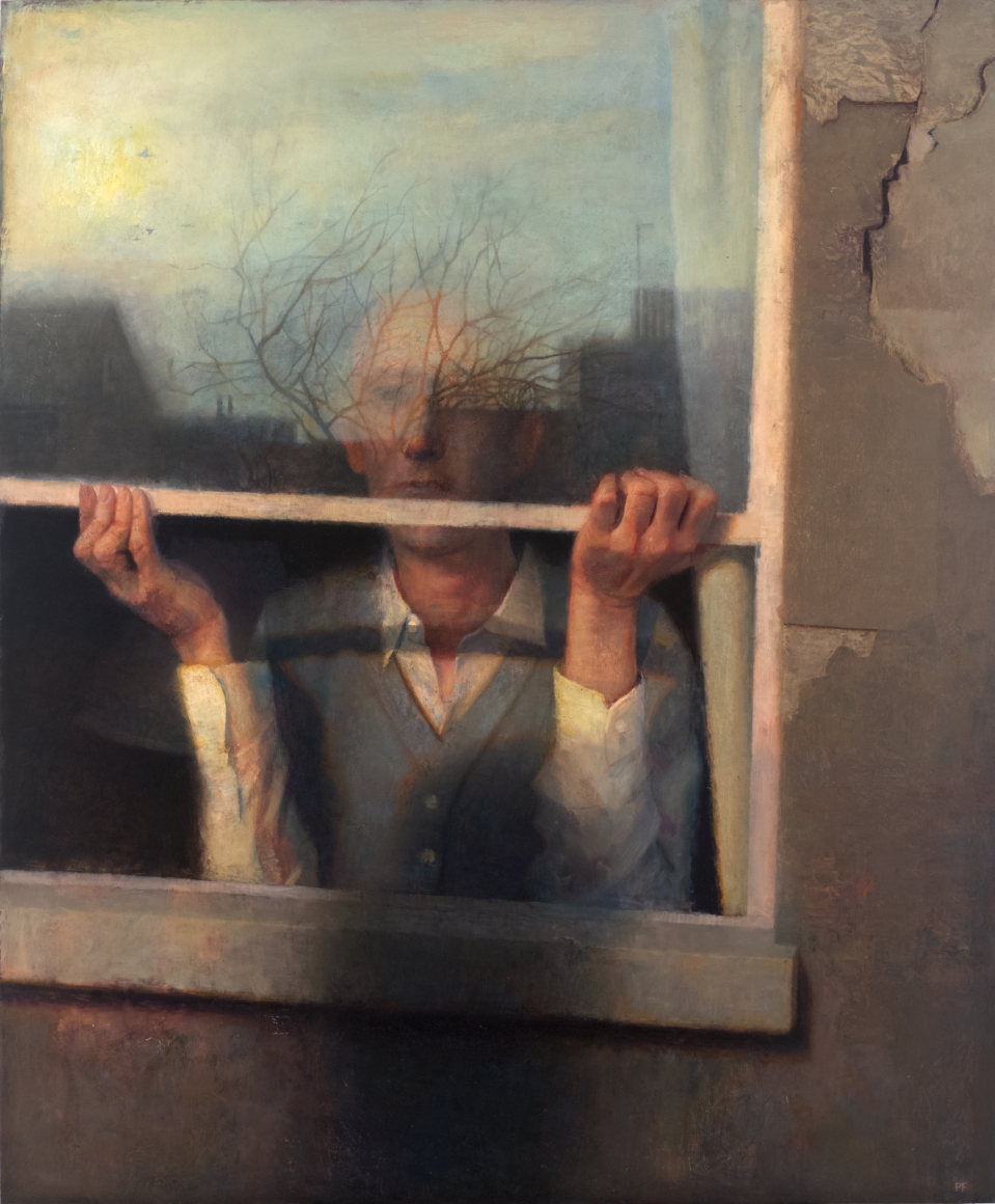 Paul Fenniak, Window, 2019-20, oil on wood, 36 x 30 inches