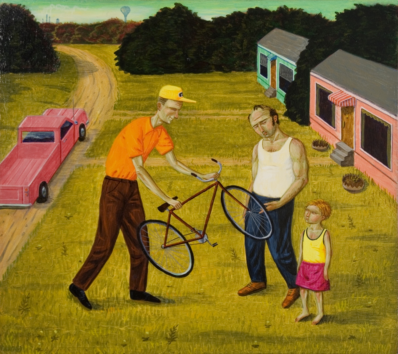 Walton Ford, The Good Boss, 1989, oil on board, 12 x 13 1/2 inches