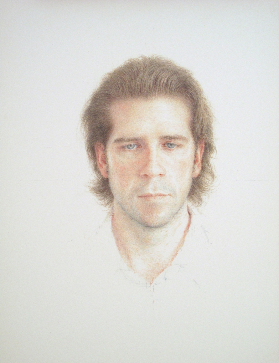 Robert Bauer, Curtis, 2016, tempera on paper, 12 x 10 inches