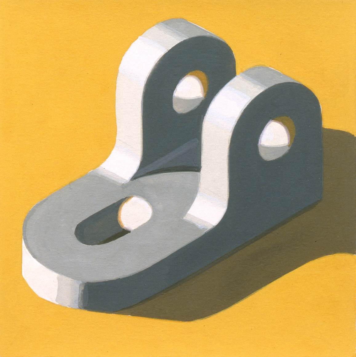 Robert Cottingham, Component XXXII, 2005, gouache on paper, 5 1/2 x 5 1/2 inches