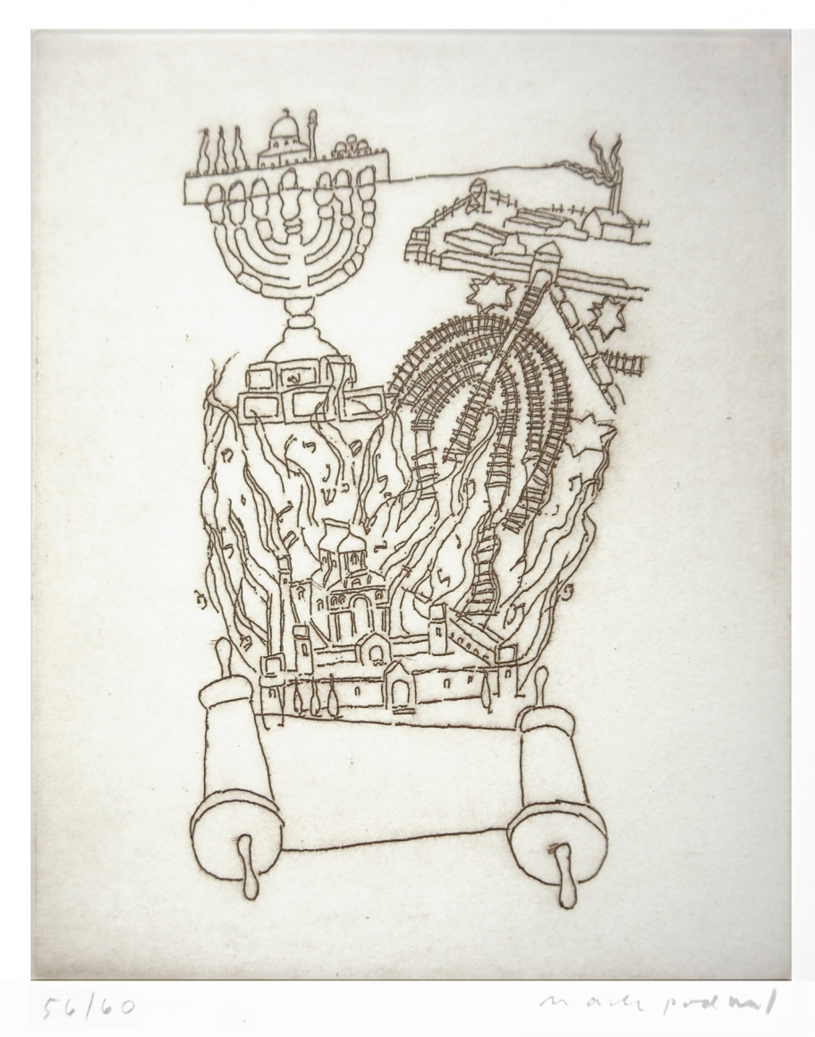 mark podwal, In Every Generation, 1998, etching on paper, 9 3/4 x 8 inches (image), Edition of 60