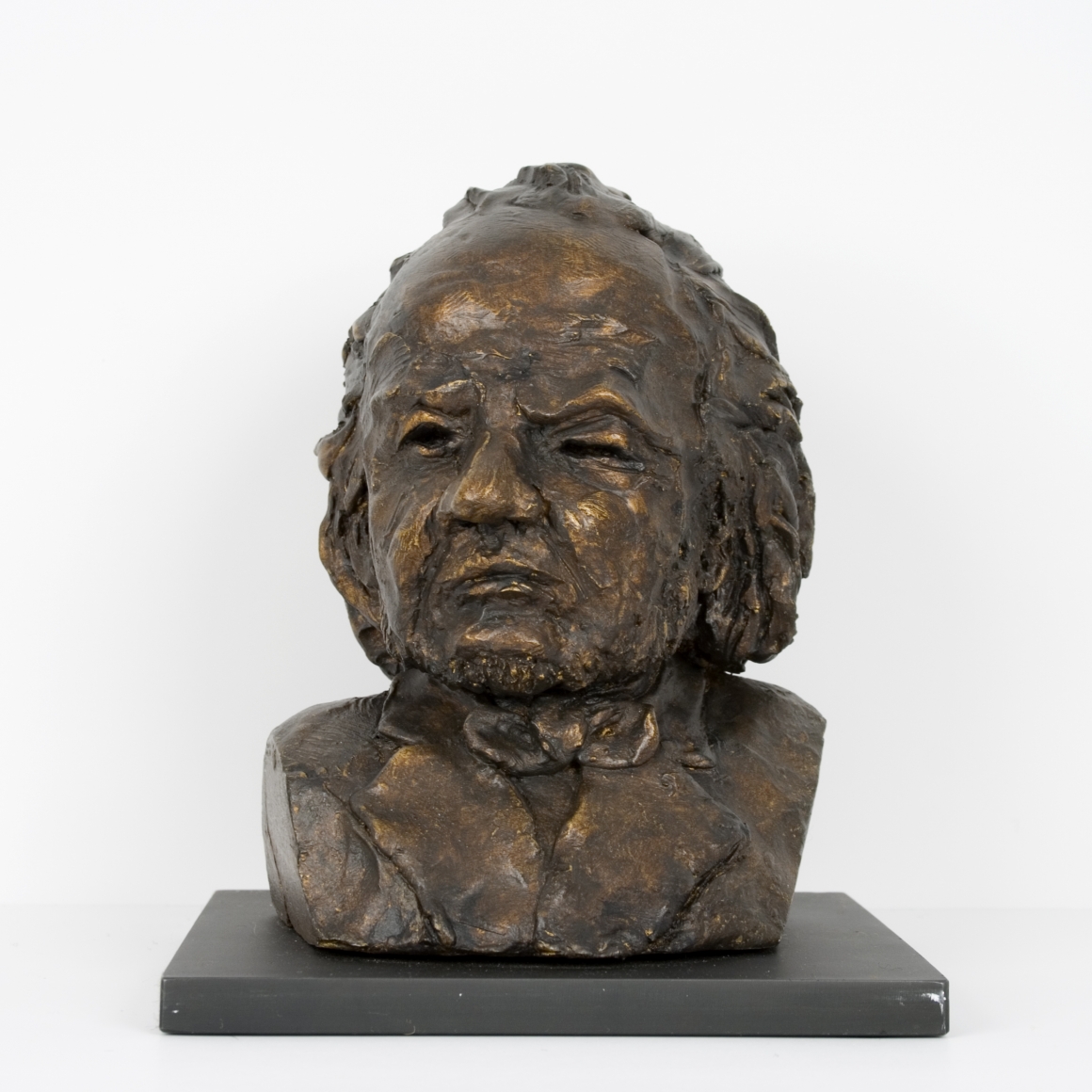 Al Farrow, Portrait of Honoré Daumier, 2018, epoxy clay on steel base, 8 x 5 3/4 x 6 1/4 inches
