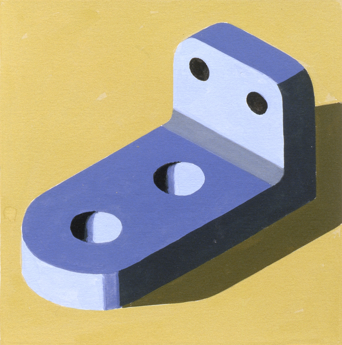 Robert Cottingham, Component XLII, 2005, gouache on paper, 5 1/2 x 5 1/2 inches