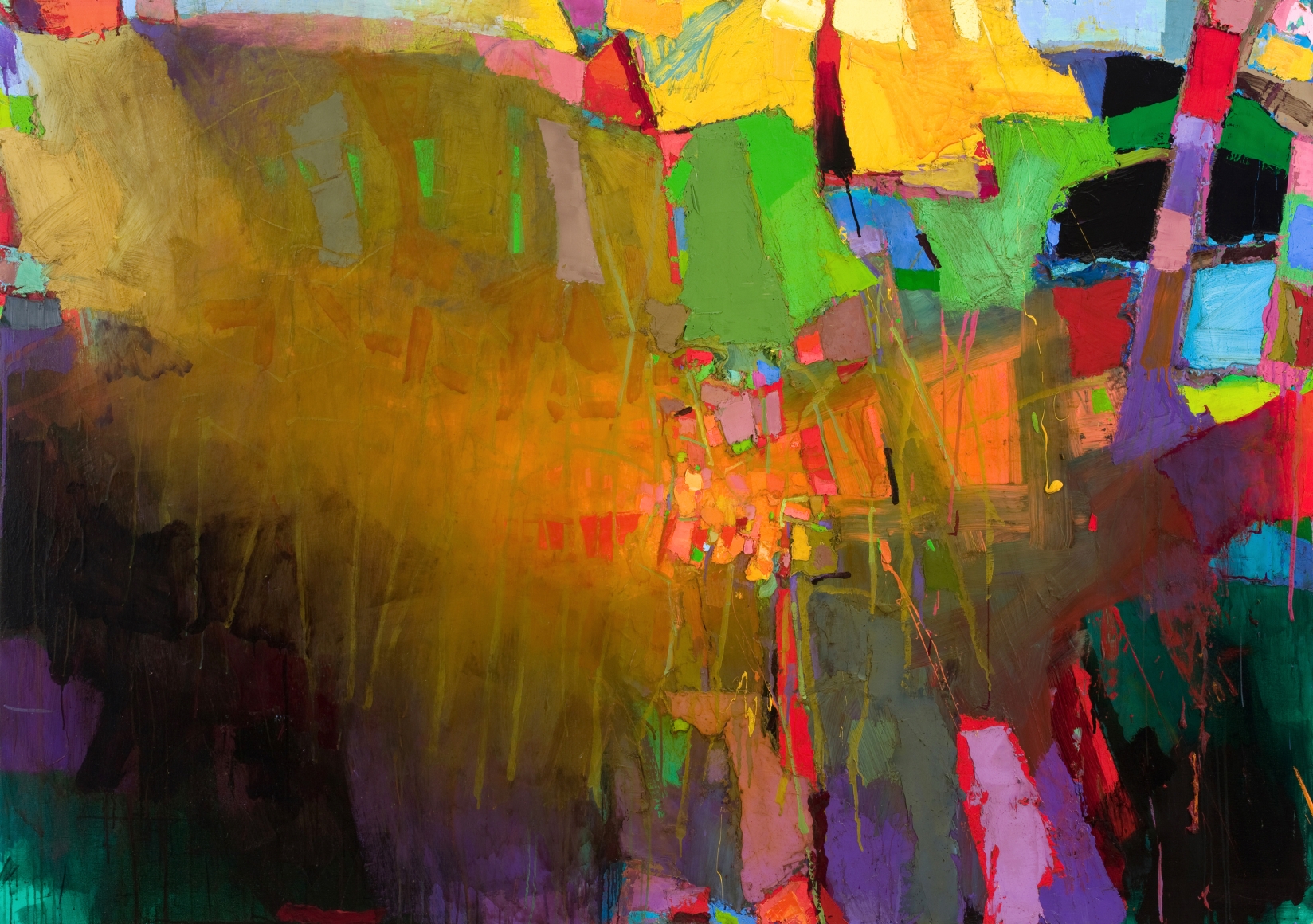 Brian Rutenberg Cottonwood 3 (SOLD), 2010, oil on linen, 56 x 79 inches