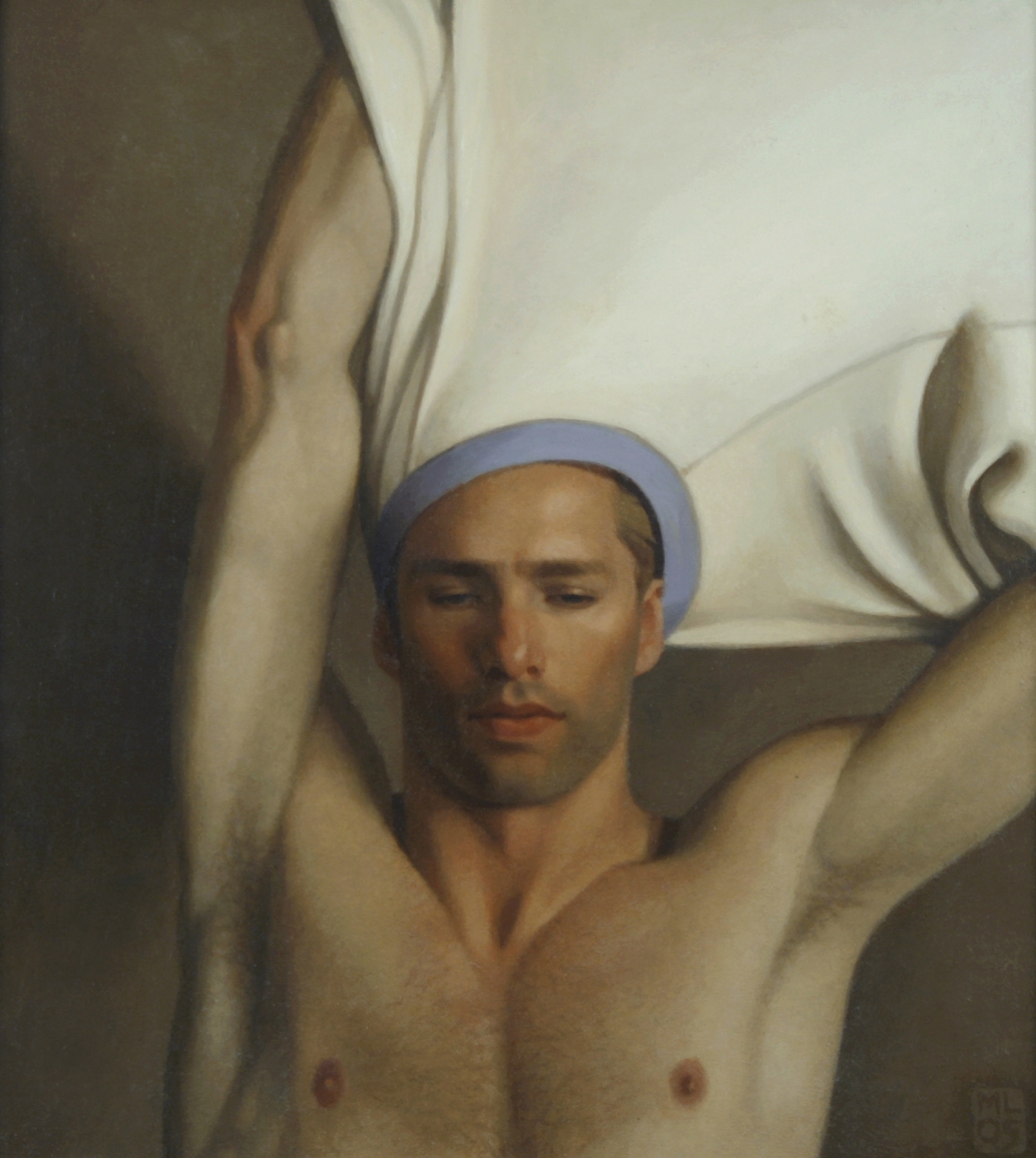 Michael Leonard, Taking Off, 2005, alkyd-oil on masonite, 18 1/2 x 16 1/2 inches
