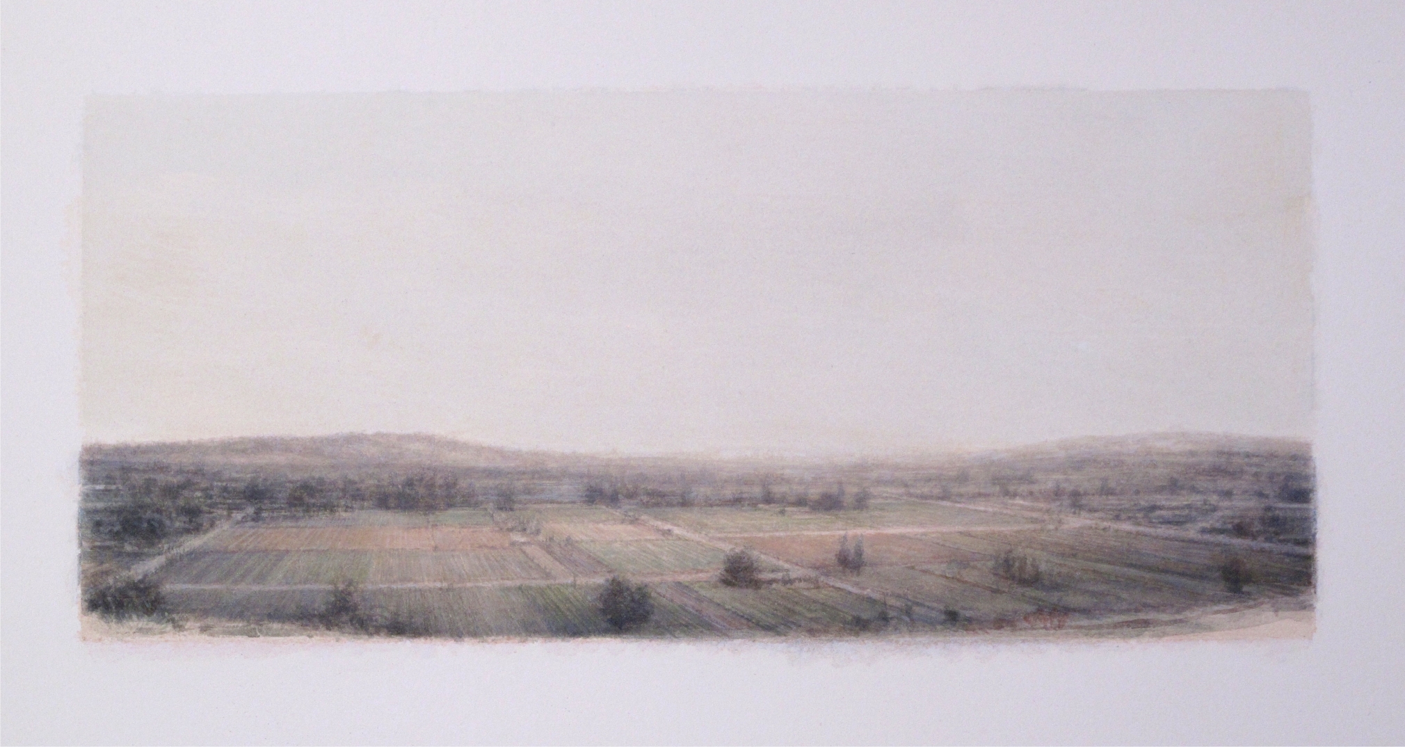 Robert Bauer Landscape, 2016 tempera on paper 13 1/2 x 18 3/4 inches
