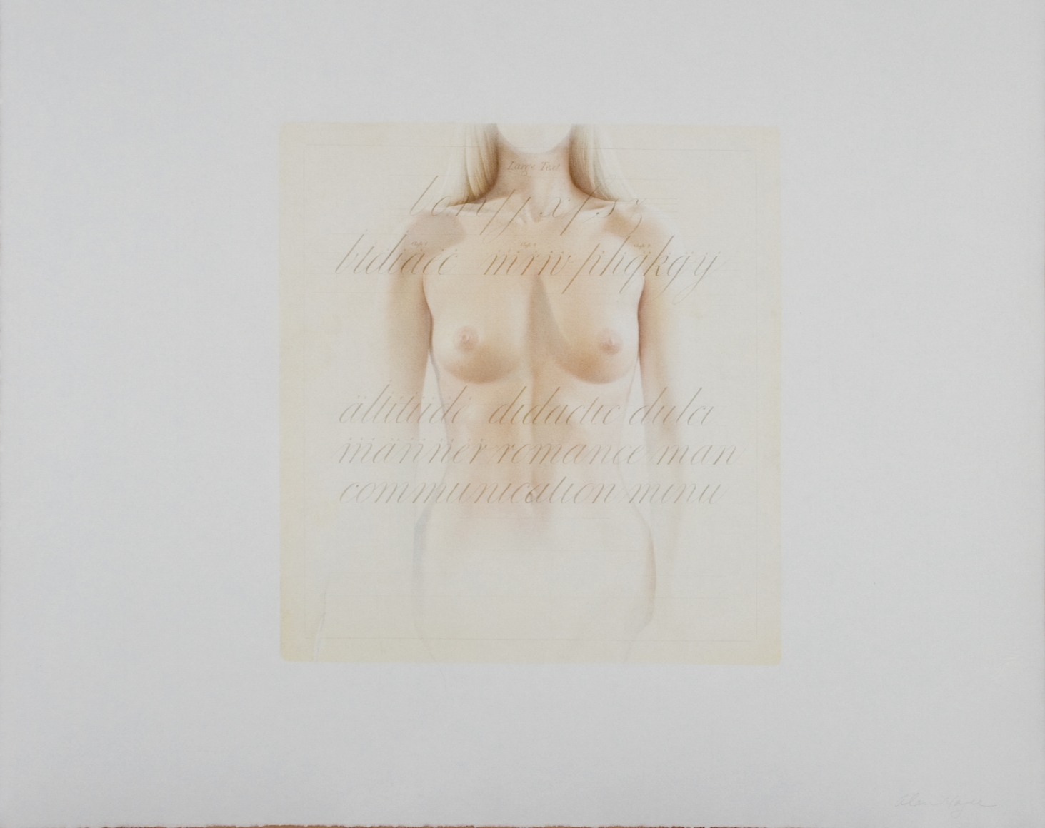 alan magee, #5 Penmanship, 1982, watercolor, 18 x 22 inches