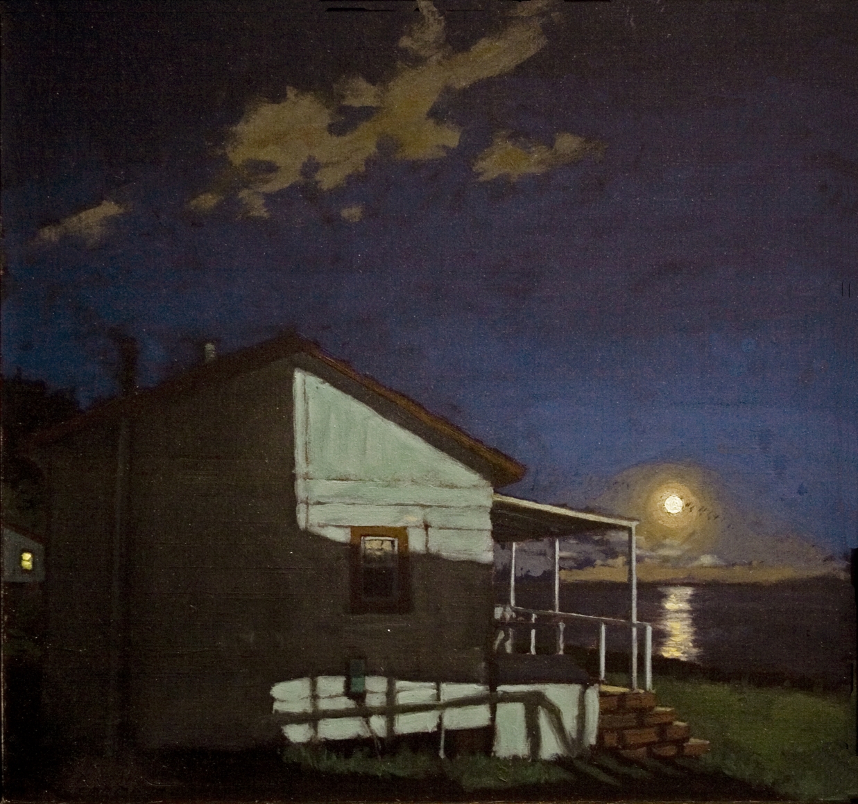 Linden Frederick, Study: Seasonal (SOLD), 2010, oil on paper mounted on panel, 8 x 8 inches