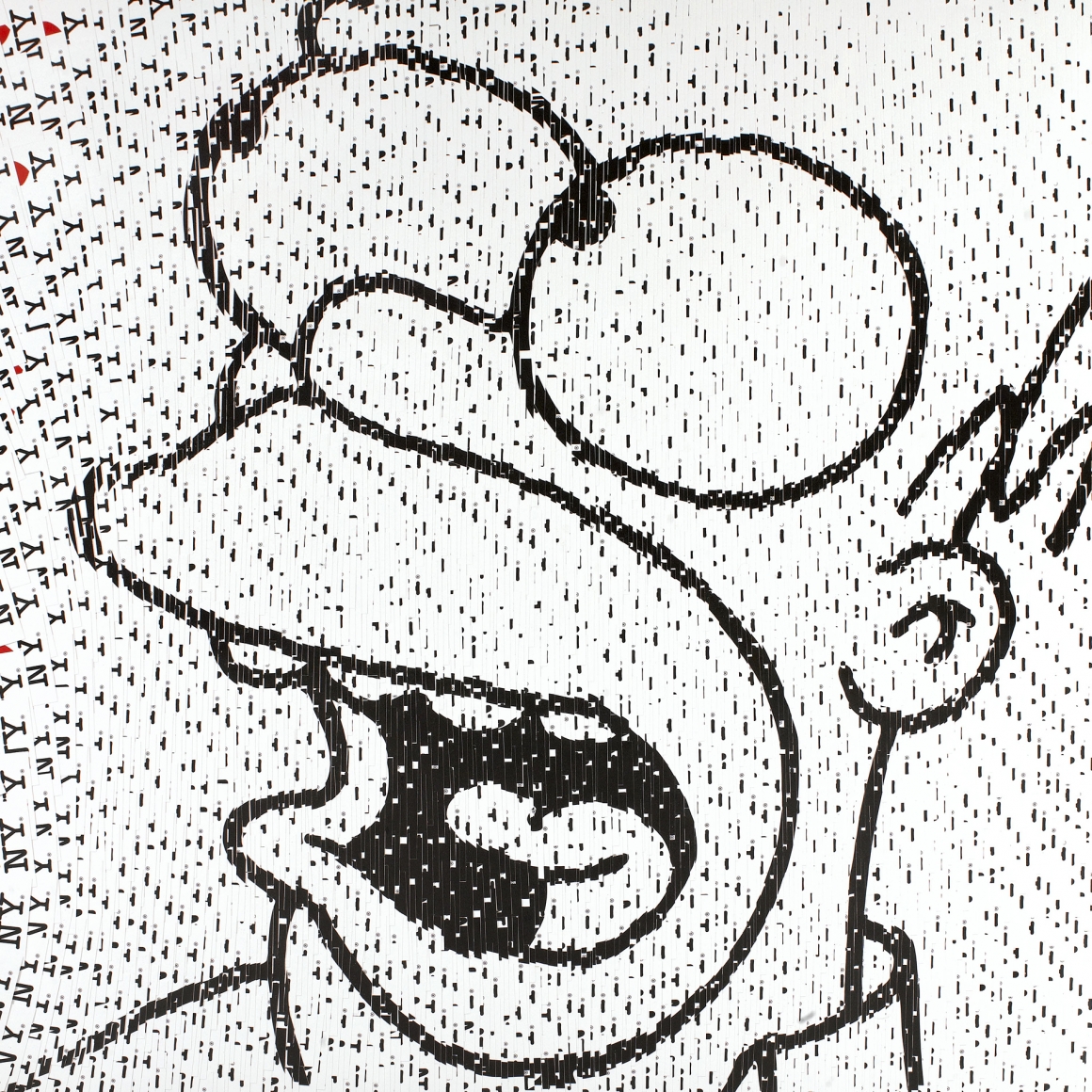 david mach, Big Apple Homer, 2007, postcard (I love NY), collage on wood backing, 72 x 72 inches