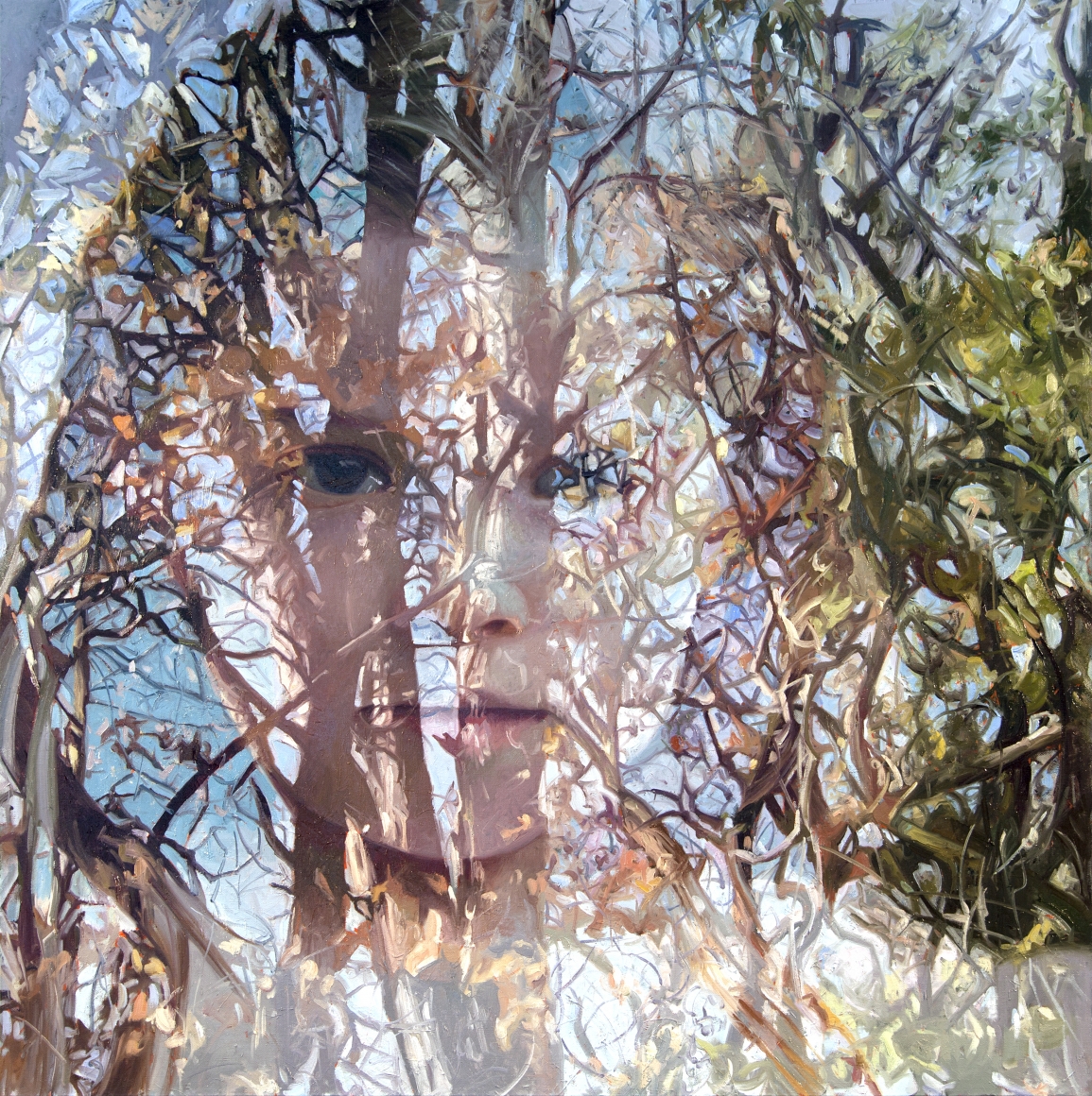 alyssa monks, Hiraeth, 2016, oil on linen, 56 x 56 inches