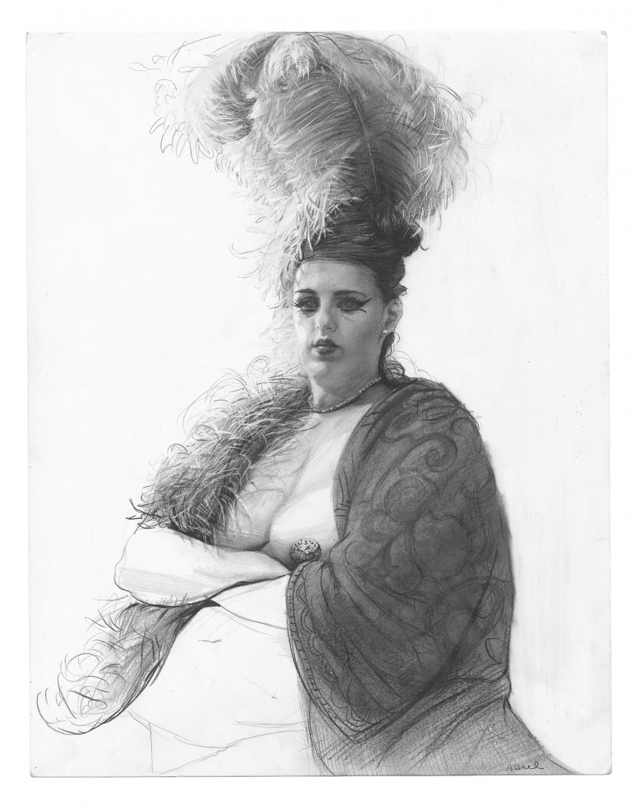 Steven Assael, Nellie, 2013, graphite and crayon on paper, 14 x 11 inches