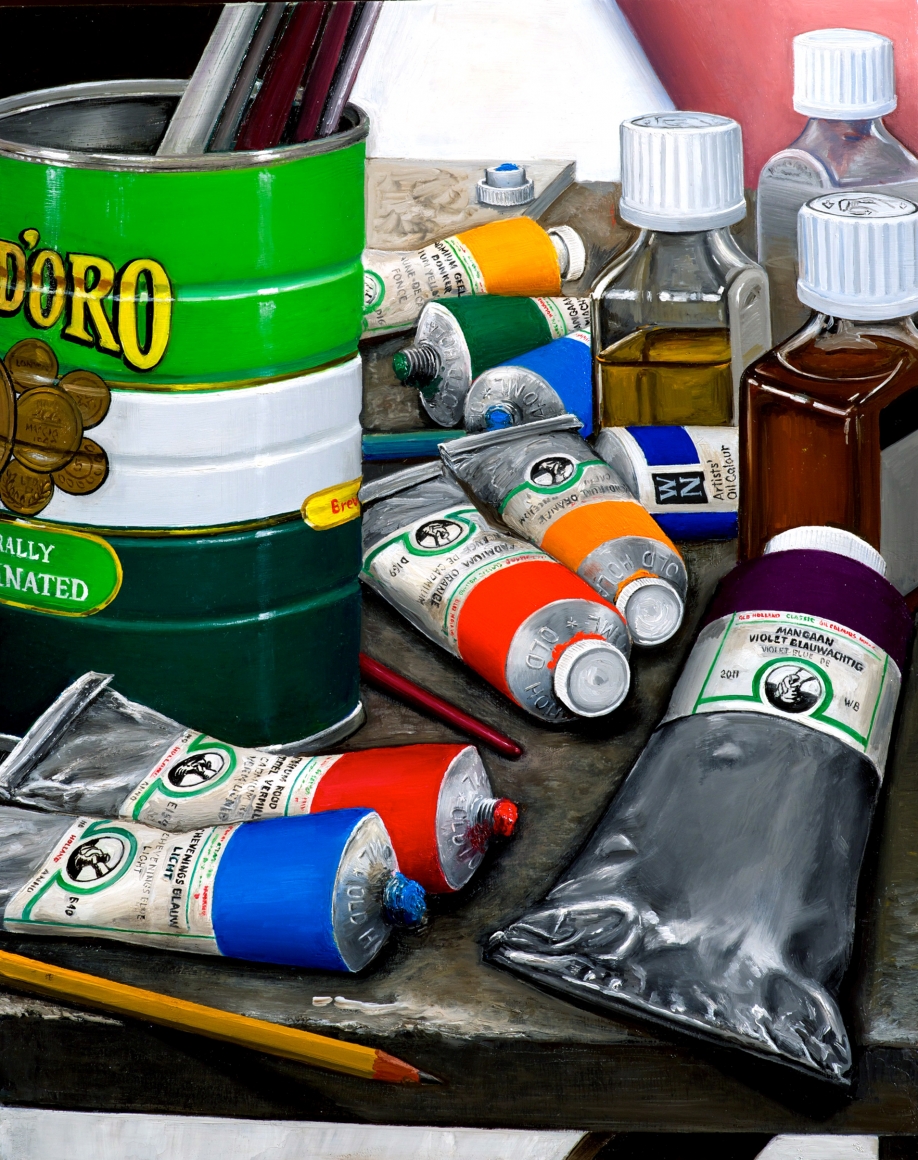 william beckman, S.L. #2 (D'oro) (SOLD), 2011, oil on panel, 15 3/8 x 12 1/4 inches