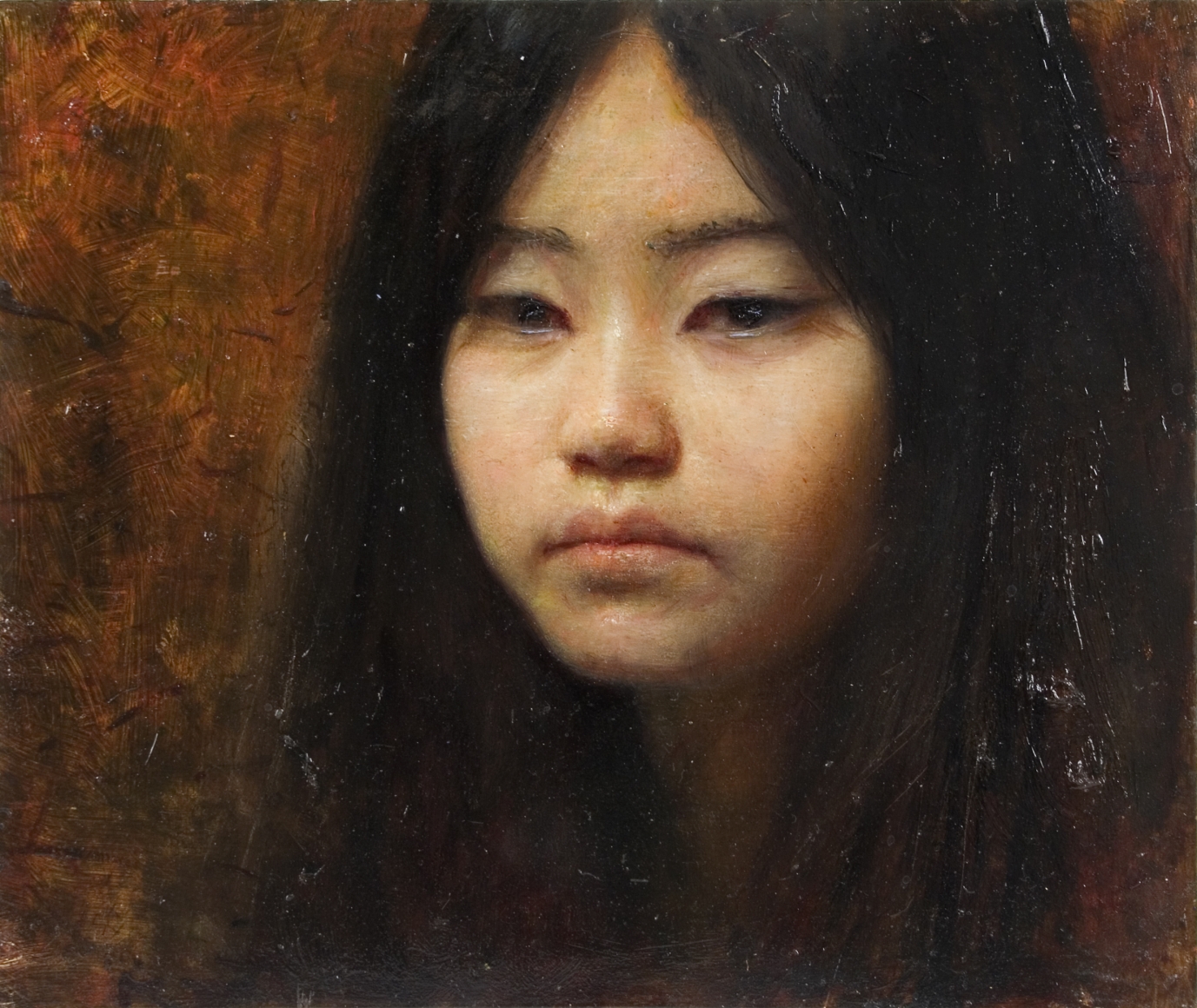 Steven Assael, Lie May, 2017, oil on copper, 10 x 12 inches