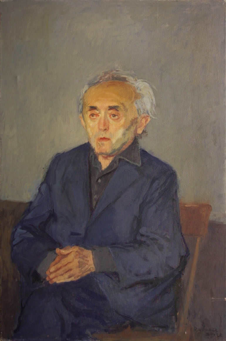 Raphael Soyer, Moses Soyer, 1971, oil on canvas, 36 x 24 inches