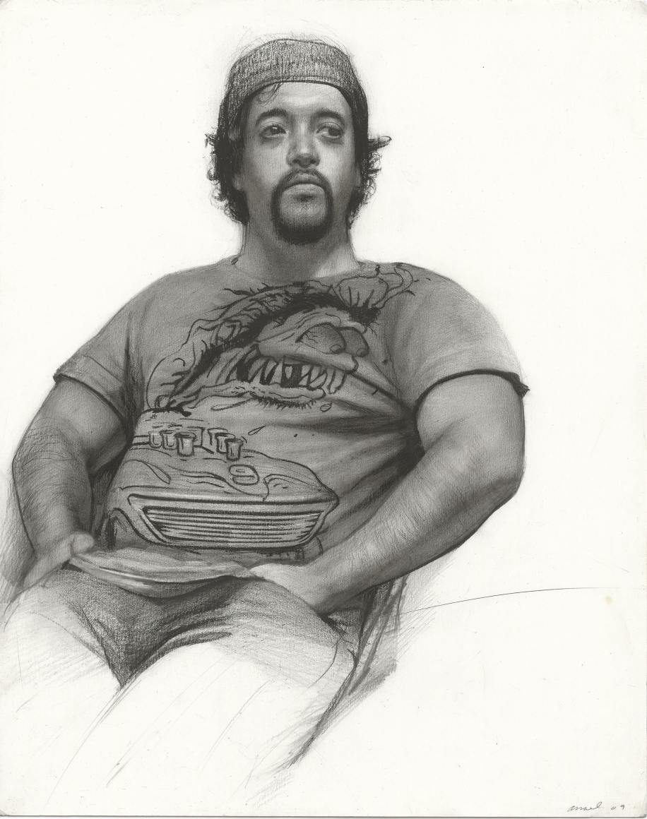 Steven Assael Sal, 2009, graphite and crayon on paper, 14 x 11 1/4 inches