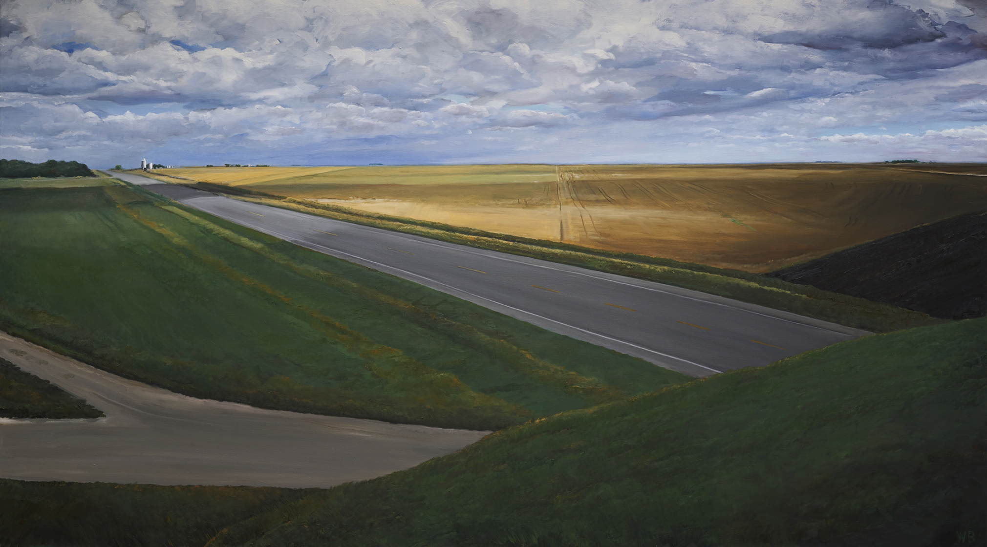 William Beckman, Montana, 2020, oil on canvas, 58 x 104 inches